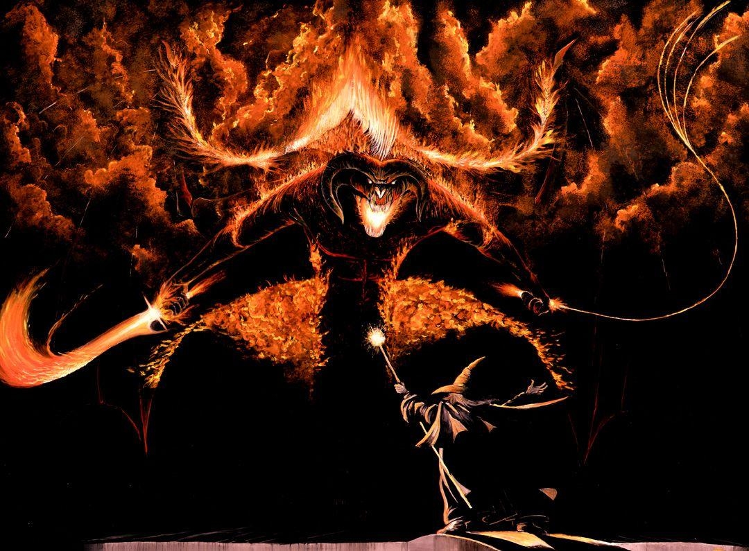 Kostenloser Balrog-Hintergrund, Gandalf, Herr der Ringe, Zauberer, Mobilgerät, 1080x800 HD Desktop