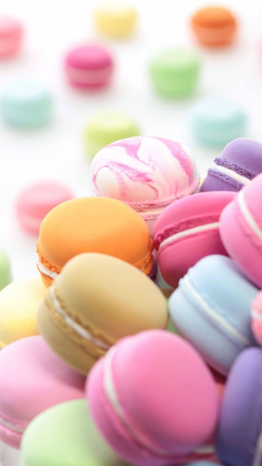 Macaron, iPhone Hintergrund, Süßigkeit, Bäckerei, Pastellfarben, 1080x1920 Full HD Handy