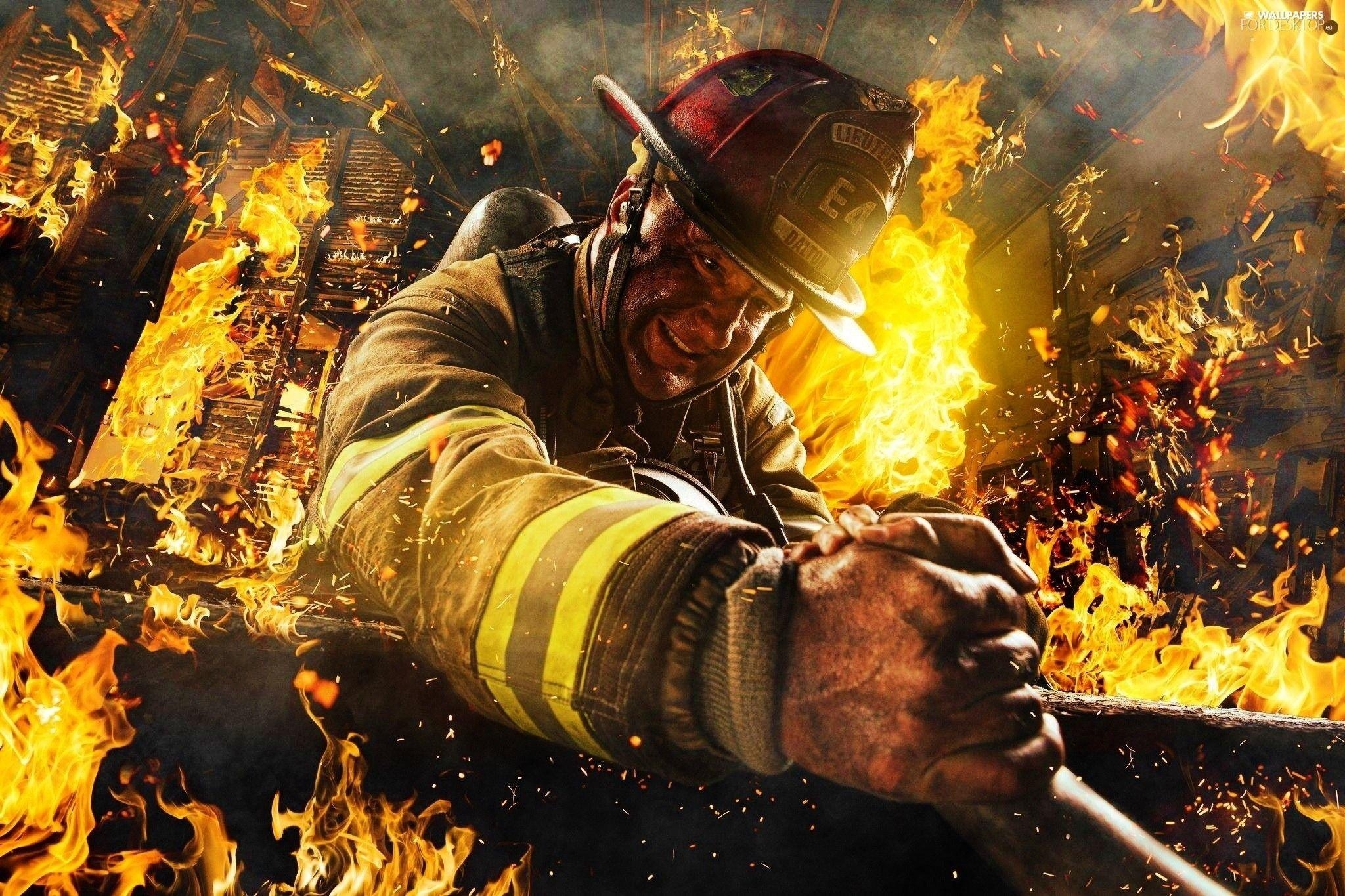 Feuerwehrmann, Feuerwehr, Desktop, Hintergrund, Einsatz, 2050x1370 HD Desktop