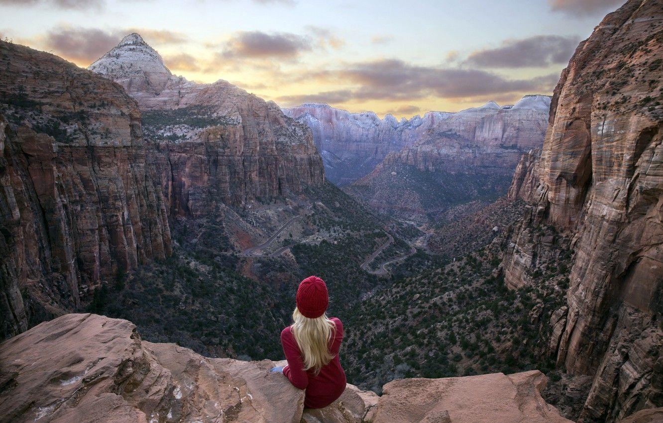 Zion Nationalpark, Sonnenuntergang, Utah, Desktop Bild, Natur, 1340x850 HD Desktop