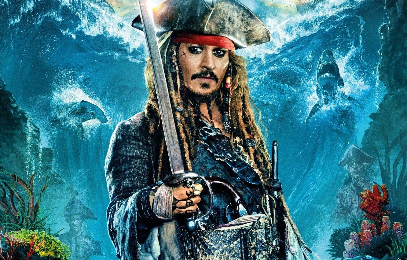 Meer, Johnny Depp, Schiffe, Fantasie, Kapitän, 1340x850 HD Desktop