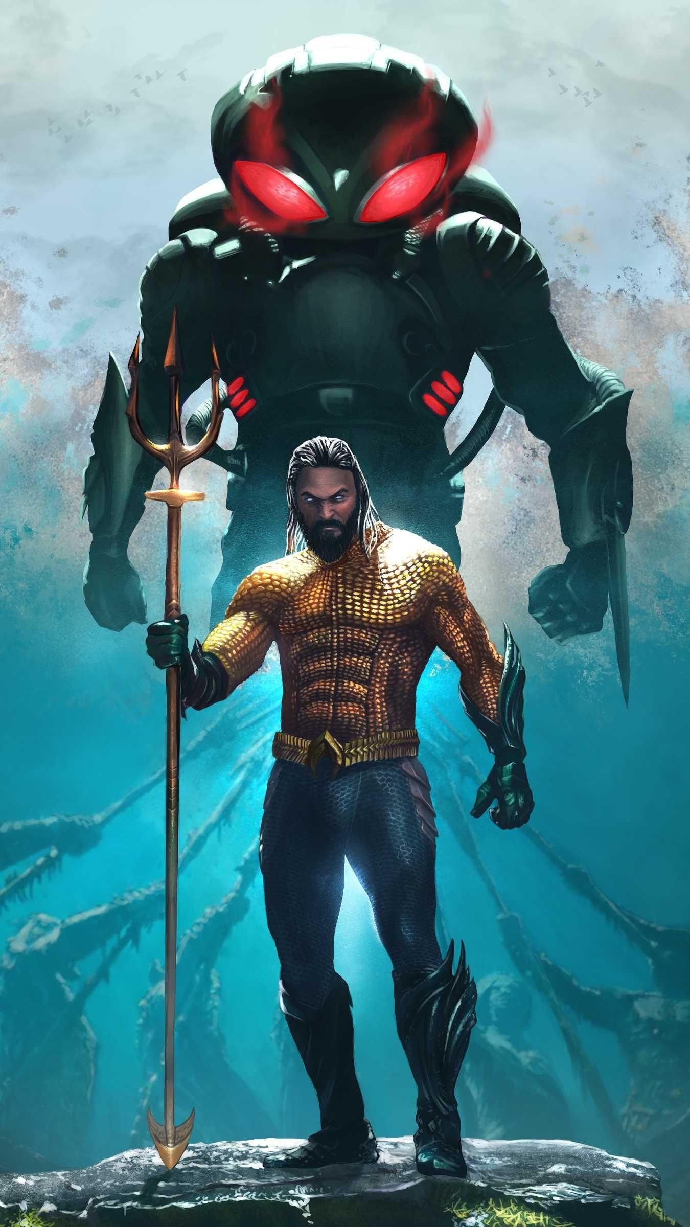 Aquaman, Black Manta, Superheld, Film, iPhone, 1350x2400 HD Handy