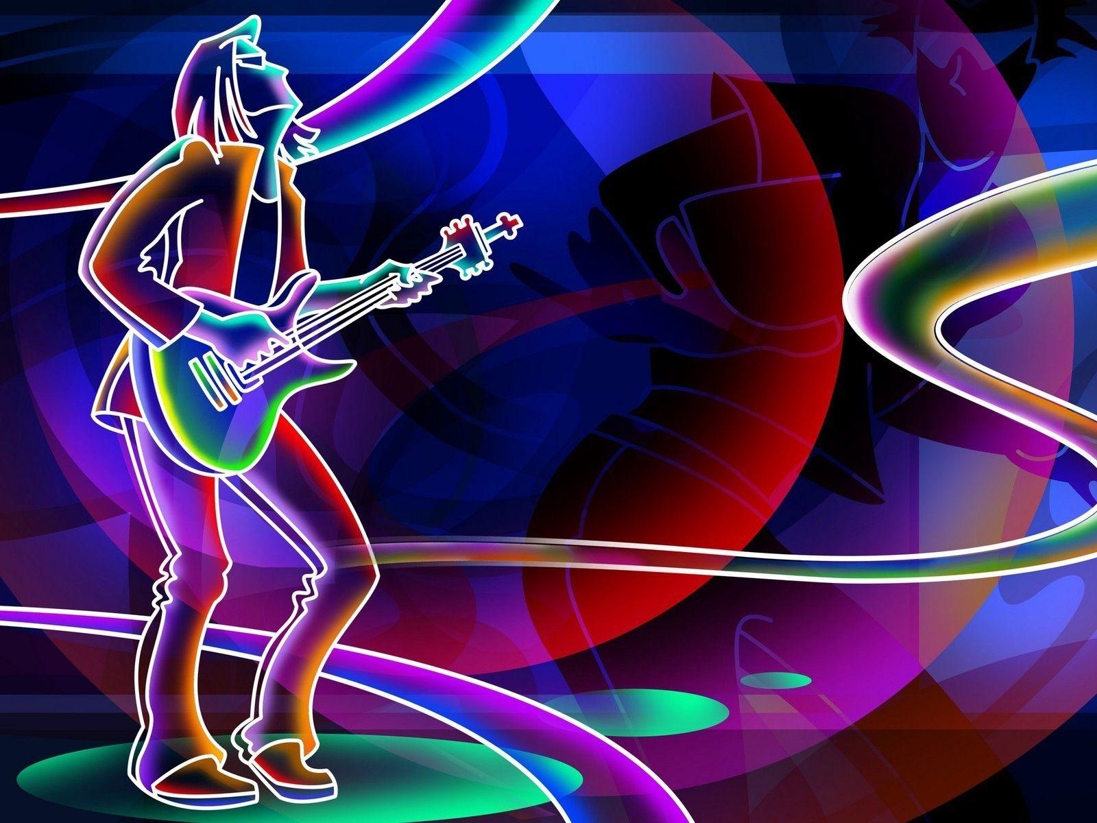 Neon, Jazz, Bild, Hintergrund, Musik, 1600x1200 HD Desktop