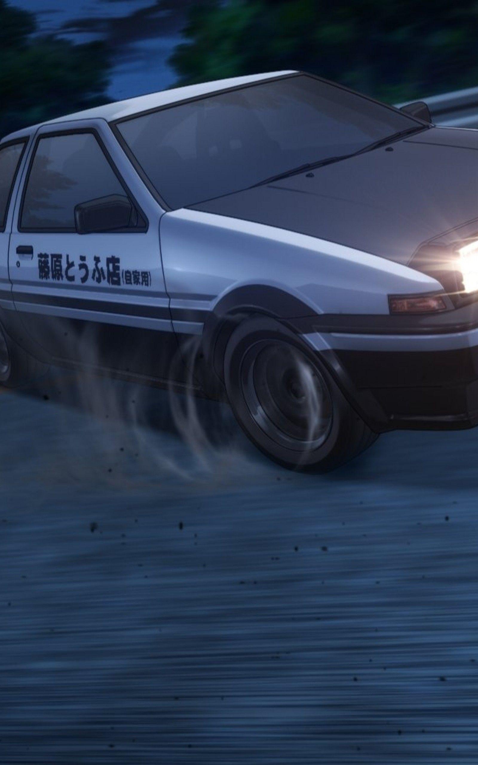 Initial D, Drift, Scheinwerfer, Hintergrund, Download, 1600x2560 HD Handy