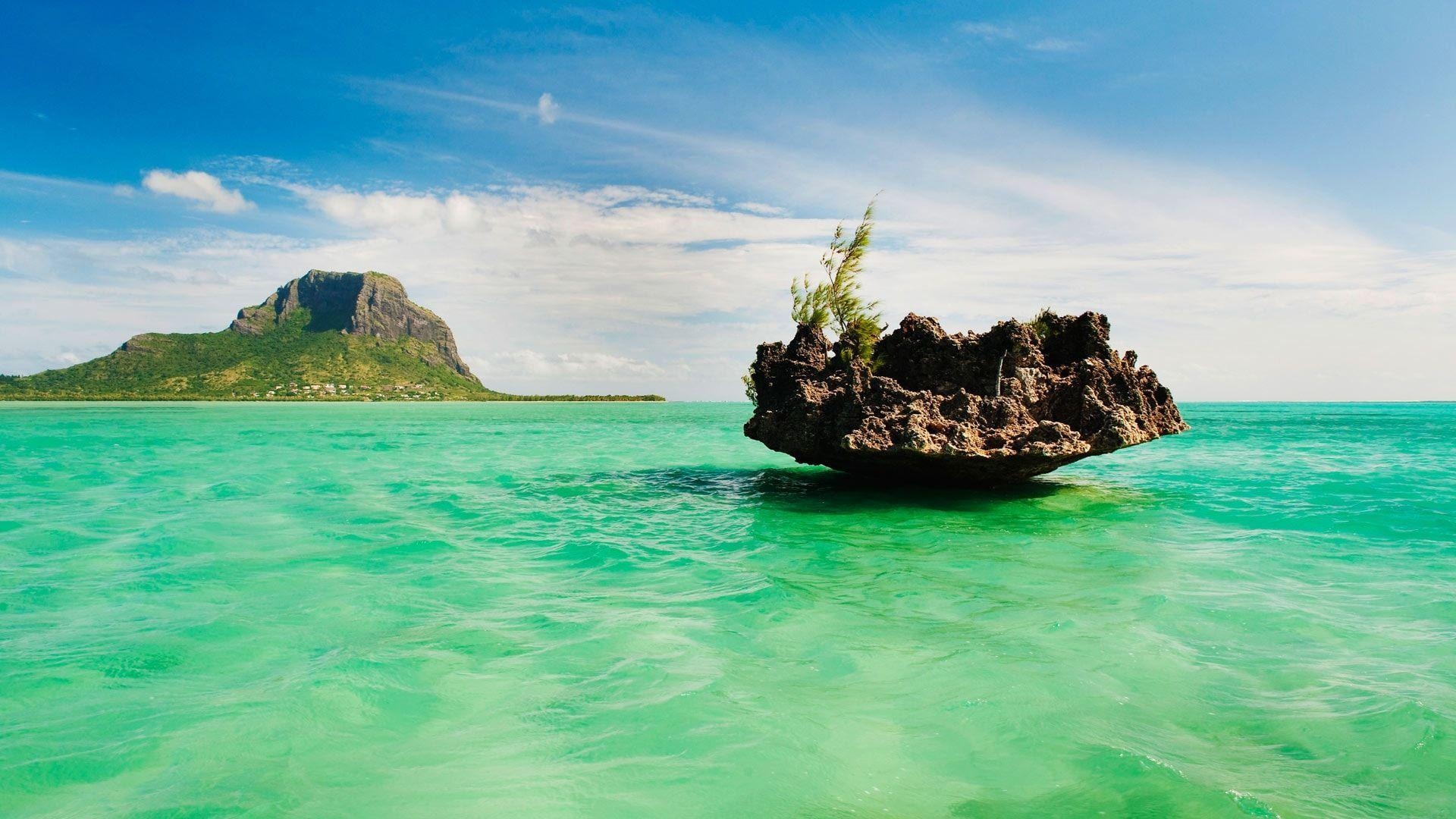 Mauritius, Entspannung, Sanddünen, Aquamarin, Urlaub, 1920x1080 Full HD Desktop