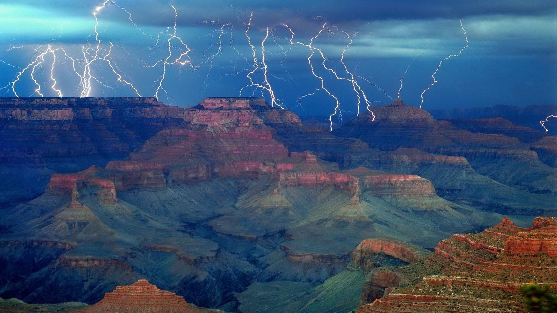 Blitz, Grand Canyon, Natur, Studio 10, Hintergrund, 1920x1080 Full HD Desktop