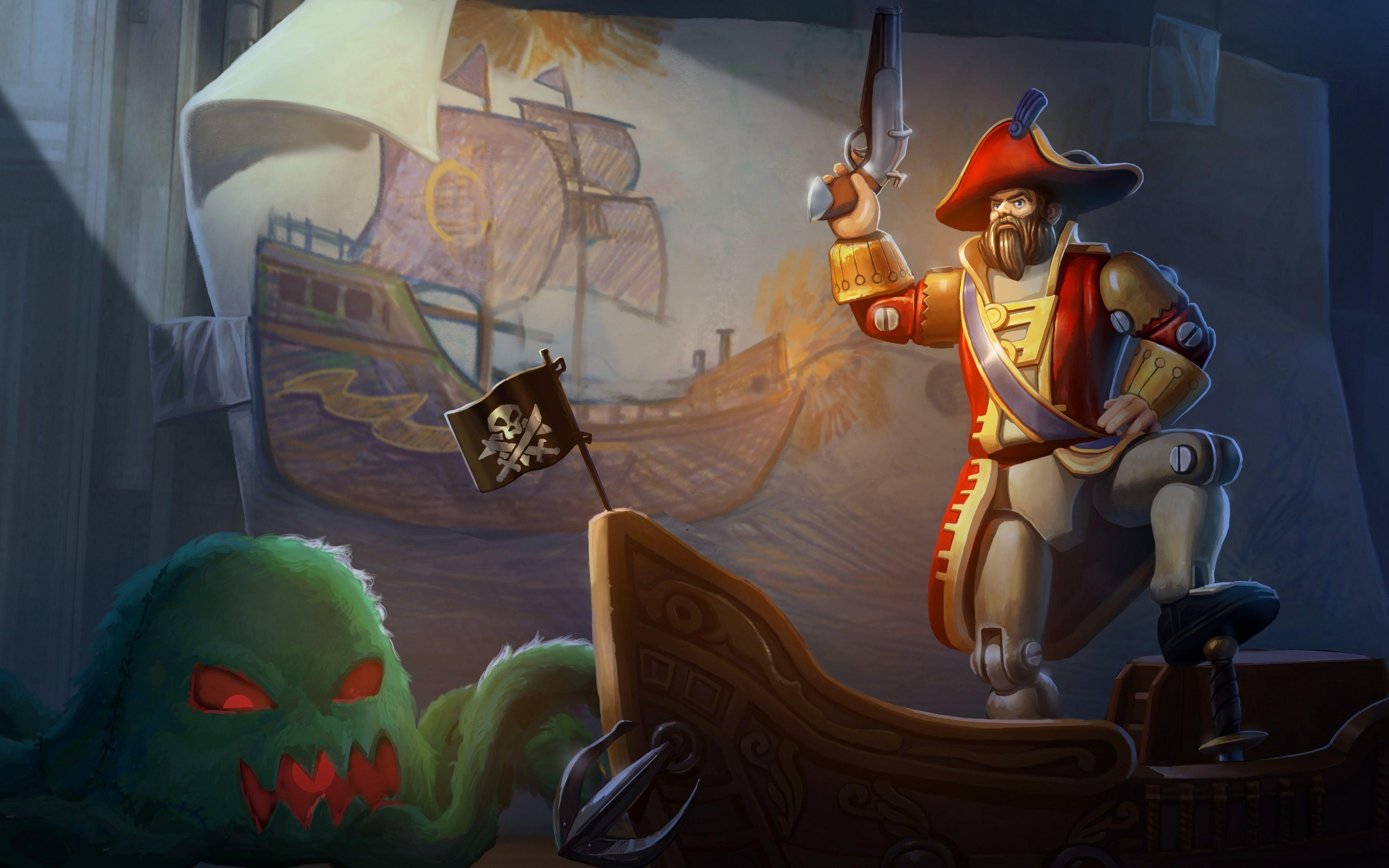 Gangplank, Toy Soldier, Fanart, League of Legends, Gaming, 4000x2500 4K Desktop