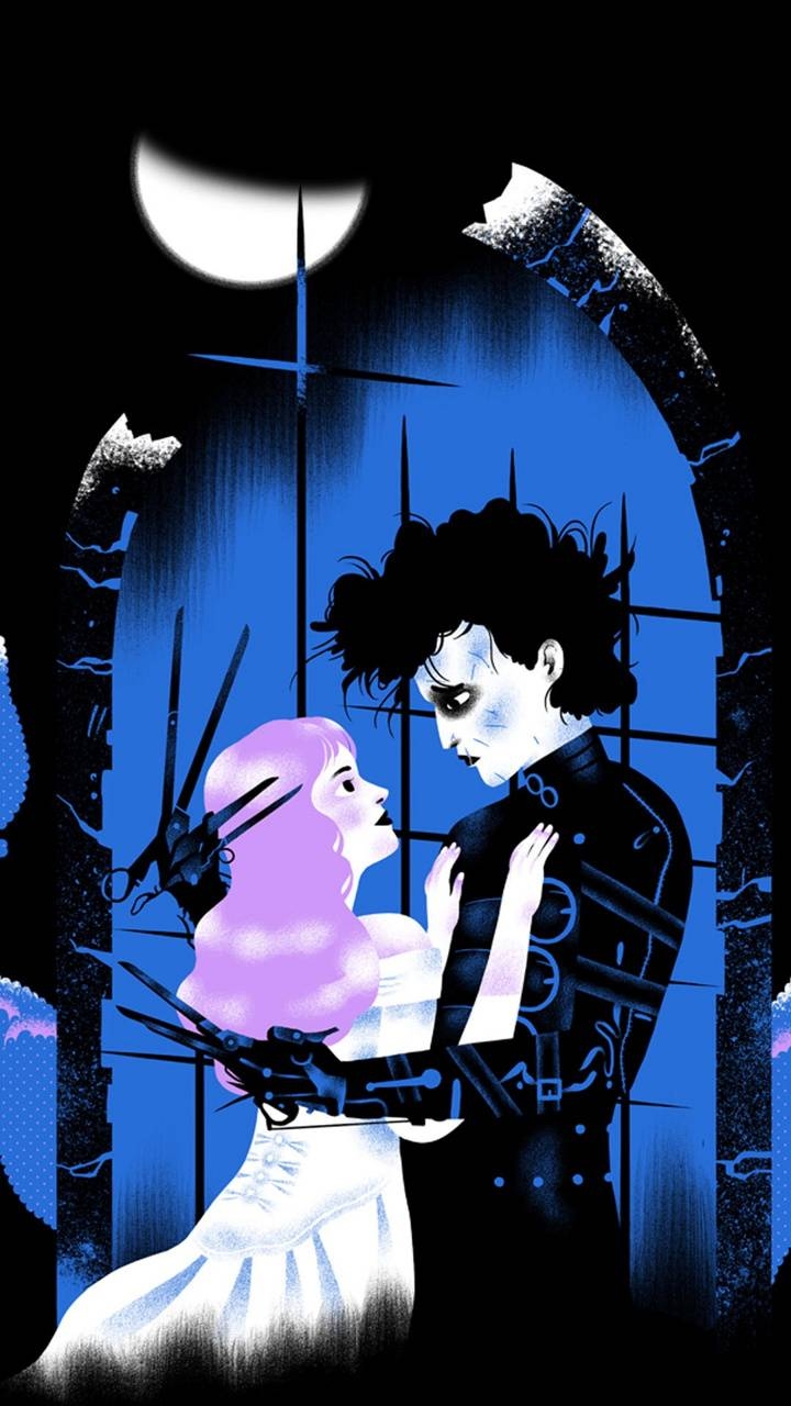 Edward Scissorhands, 1990, Johnny Depp, Fantasy, Drama, 720x1280 HD Handy