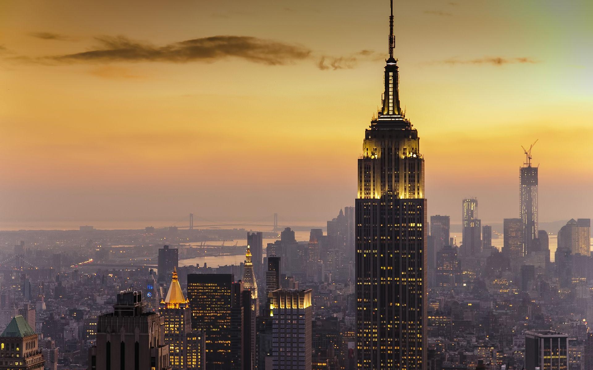 New York, fantastisch, Hintergrund, große Stadt, Skyline, 1920x1200 HD Desktop