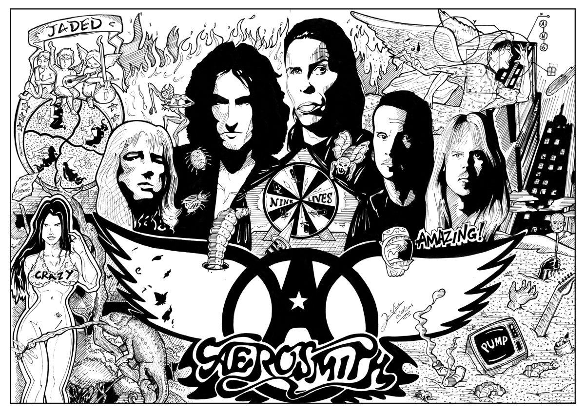 Aerosmith, Hintergrund, 24x851, Musik, Rock, 1200x860 HD Desktop