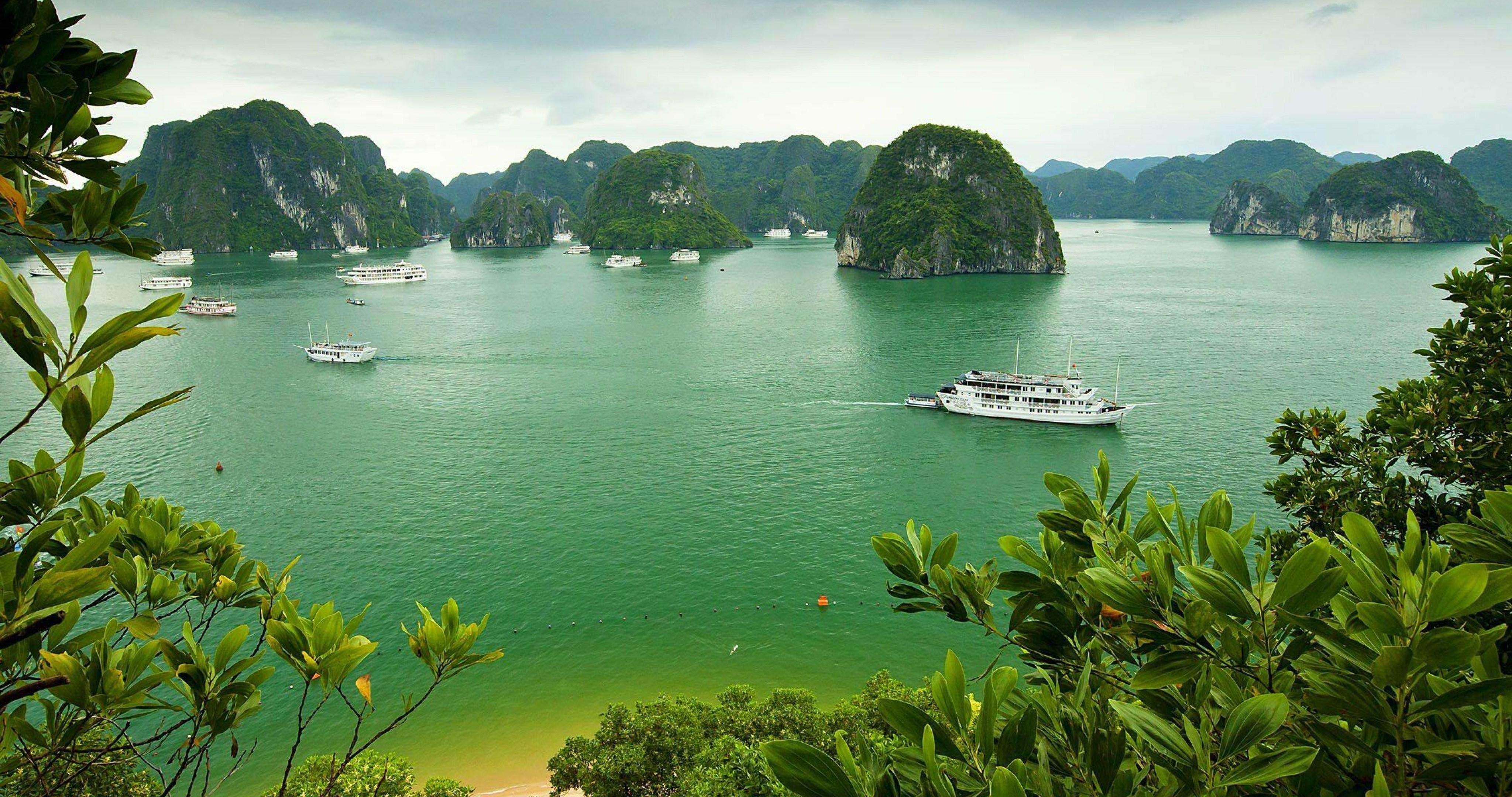 Halong-Bucht, 4K, Ultra-HD, Vietnam, Landschaft, 4100x2160 4K Desktop