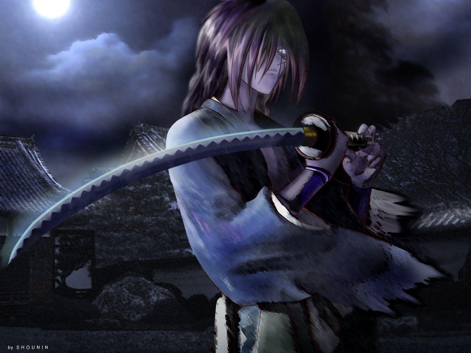 Himura Kenshin, Anime Samurai, Manga, Zeichentrick Figure, 1600x1200 HD Desktop