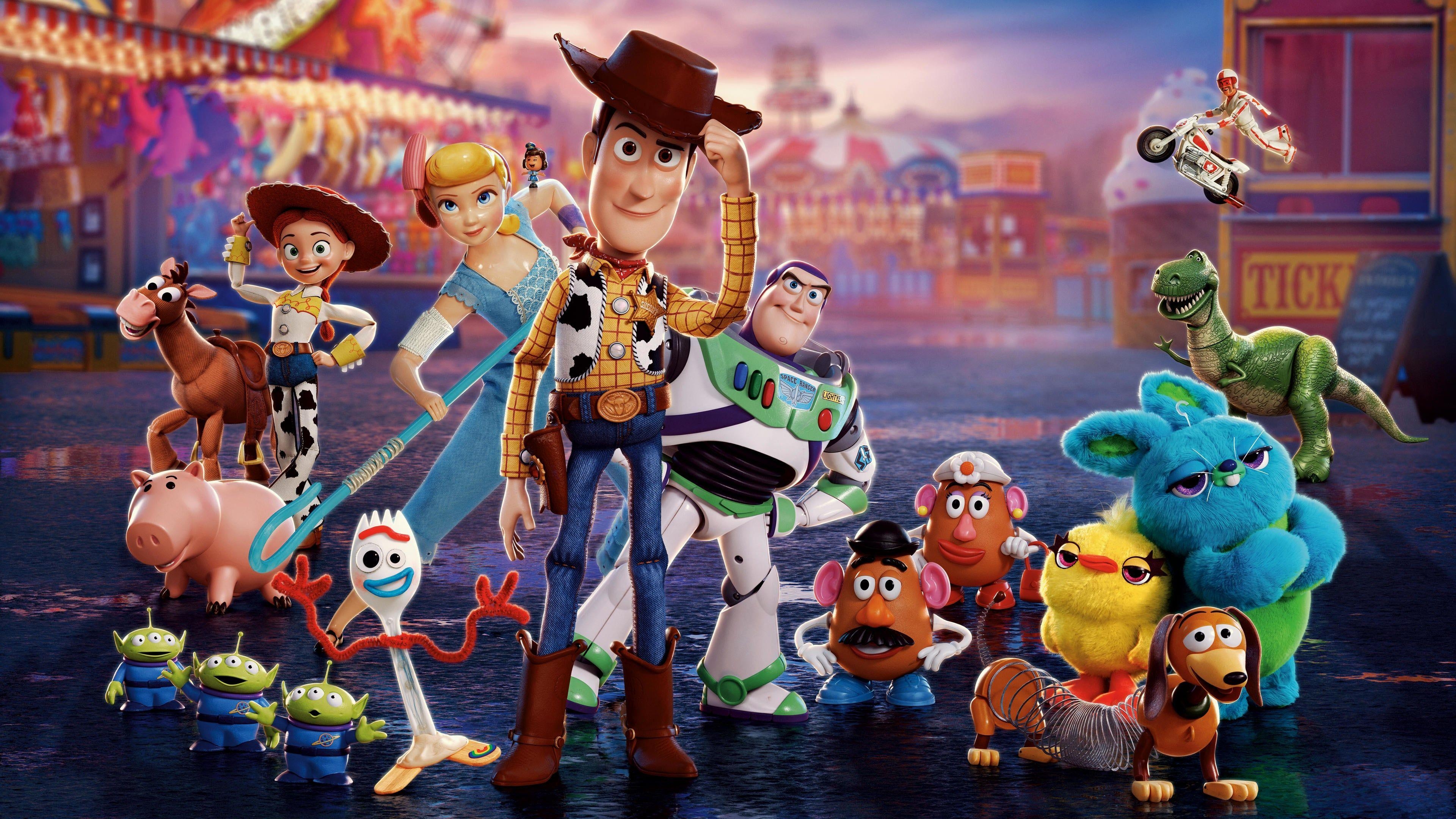 Toy Story 4, Charaktere, Poster, 4K Ultra HD, 3840x2160 4K Desktop