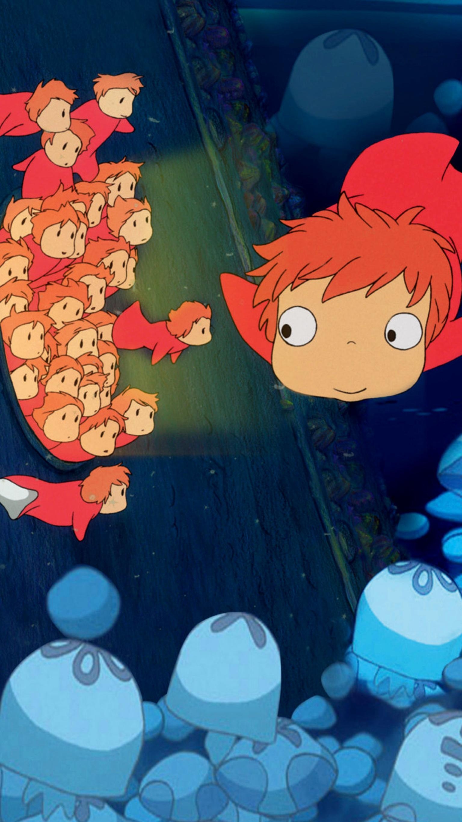 Ponyo, 2008, Handy, Anime, Wallpaper, 1540x2740 HD Handy