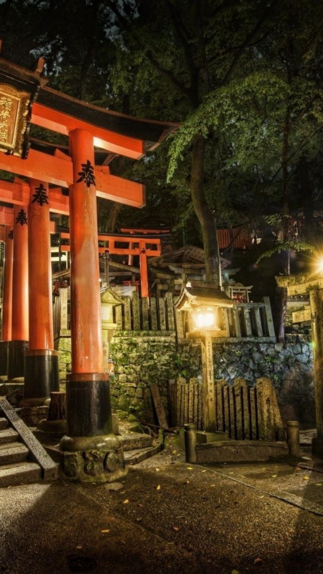 Kyoto, Friedhof, Torii, Schreine, Japan, 1080x1920 Full HD Handy