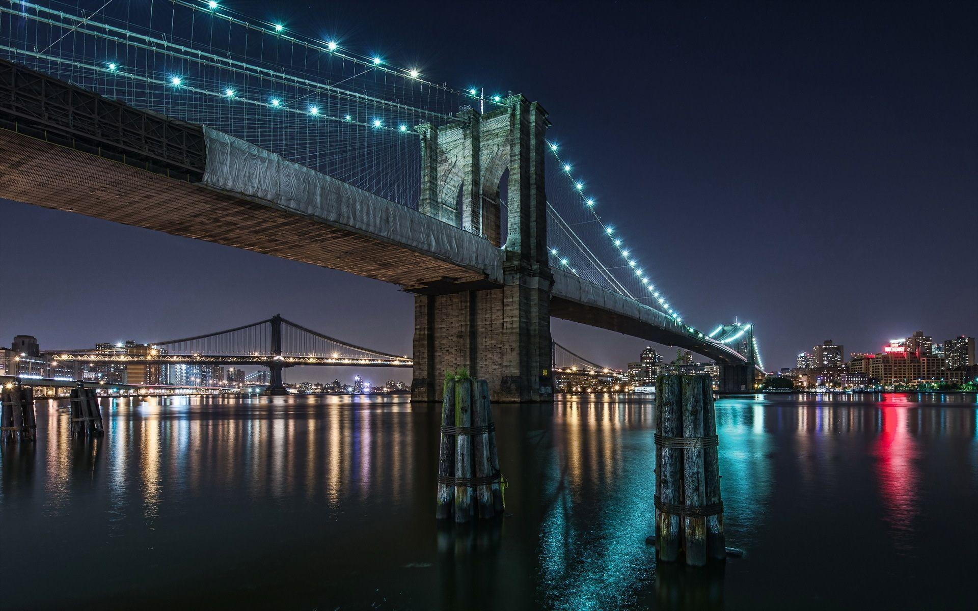 Brooklyn Bridge, Breitbild, New York City, Panorama, Sehenswürdigkeit, 1920x1200 HD Desktop