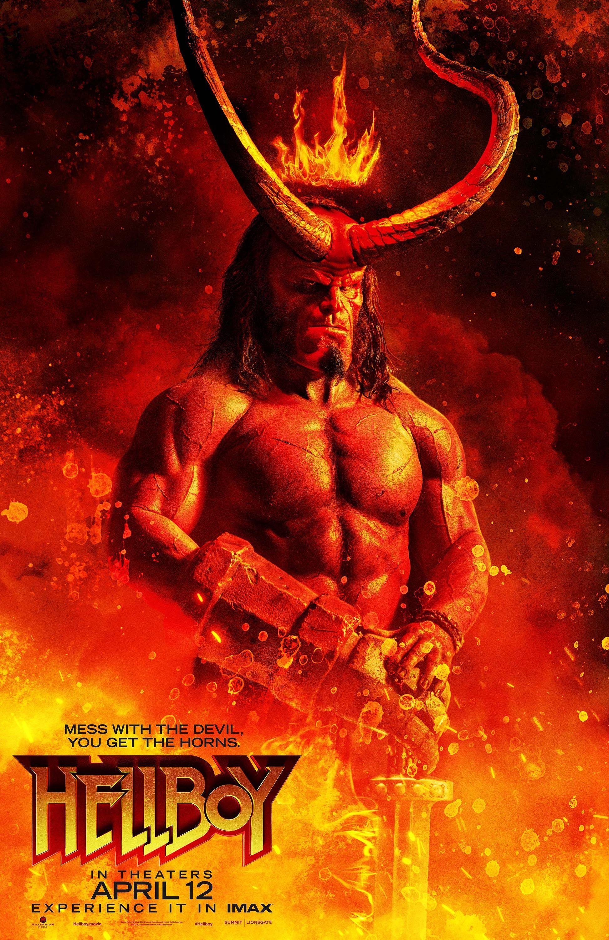 Hellboy 2019 Film, Poster, Download, Hintergrund, 1950x3000 HD Handy