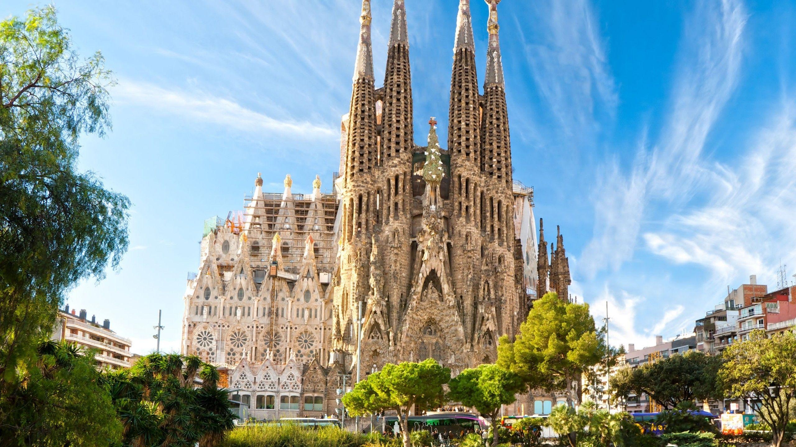 Sagrada Familia, Spanien, Reisen, Barcelona, Architektur, 2560x1440 HD Desktop