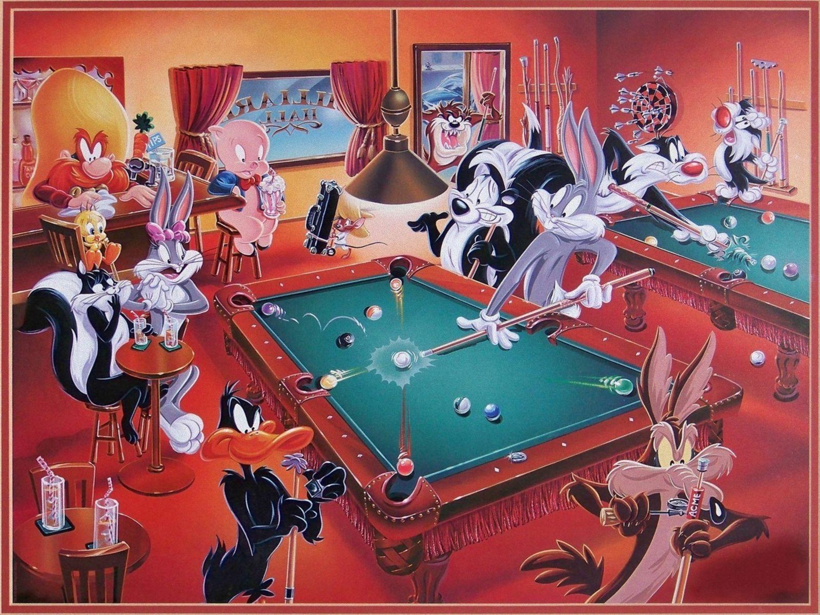 Looney Tunes, Cartoons, Pool, Spaß, Unterhaltsam, 1600x1200 HD Desktop