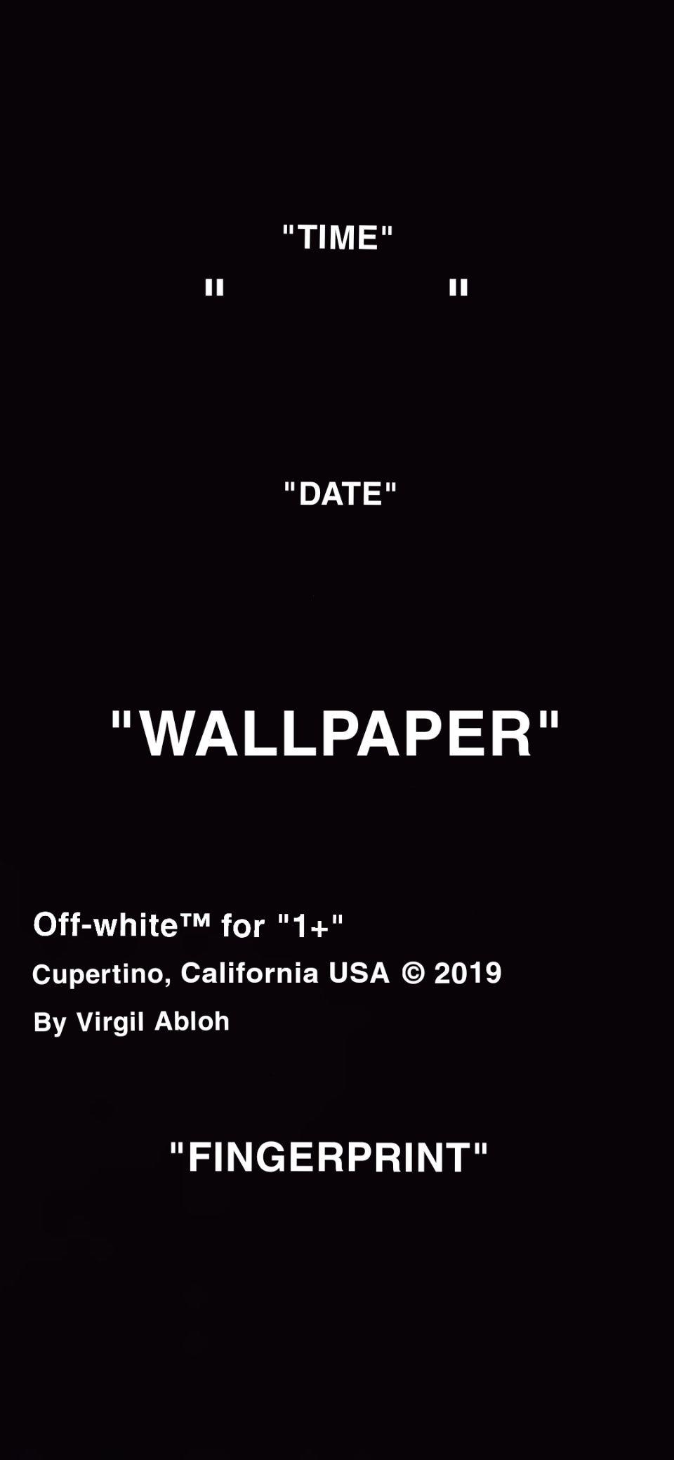 Virgil Abloh, Lockscreen, Wallpaper, OnePlus 7, Design, 960x2080 HD Handy