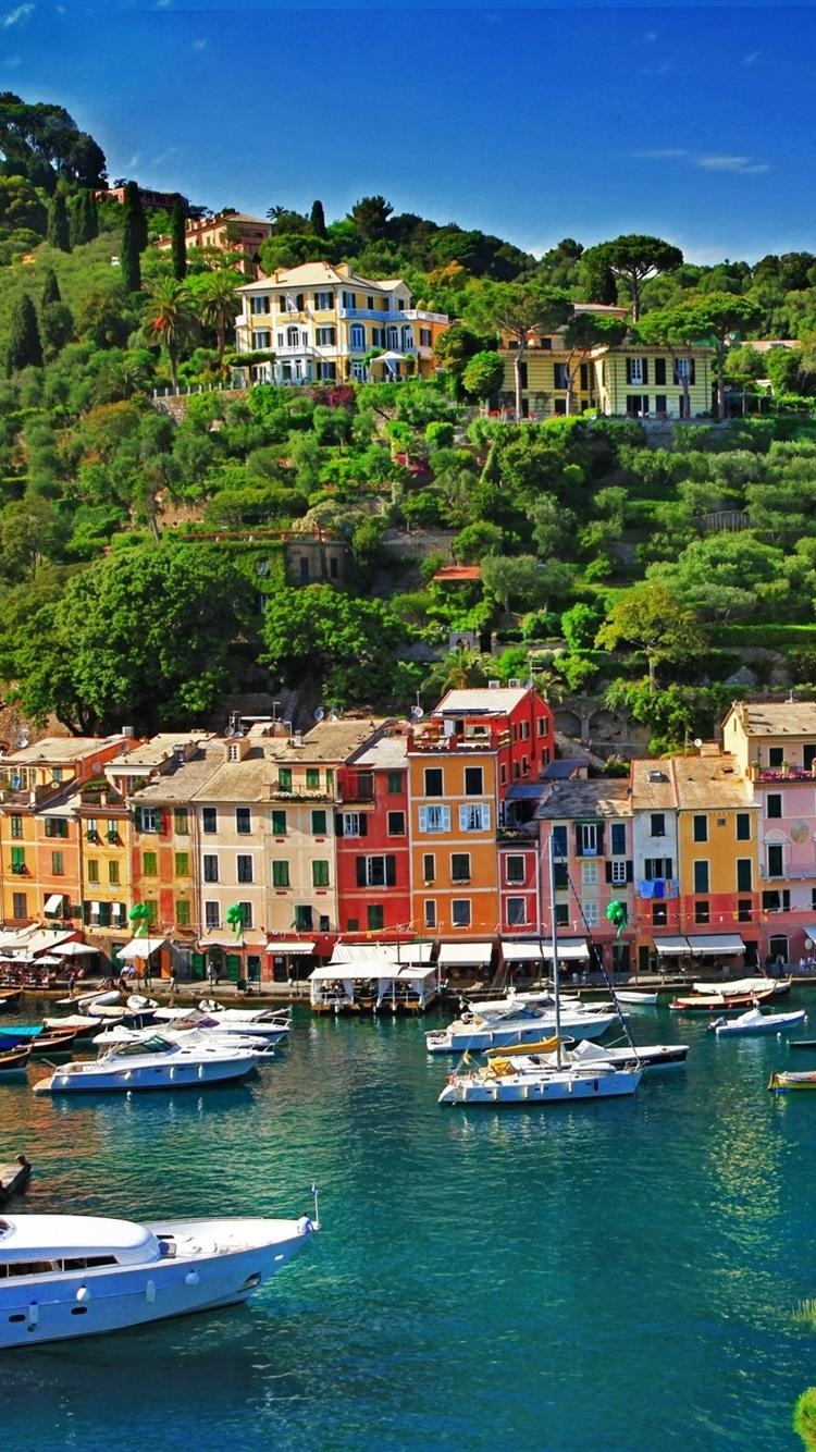 Portofino, Meer, Boote, Häuser, Gebäude, 750x1340 HD Handy