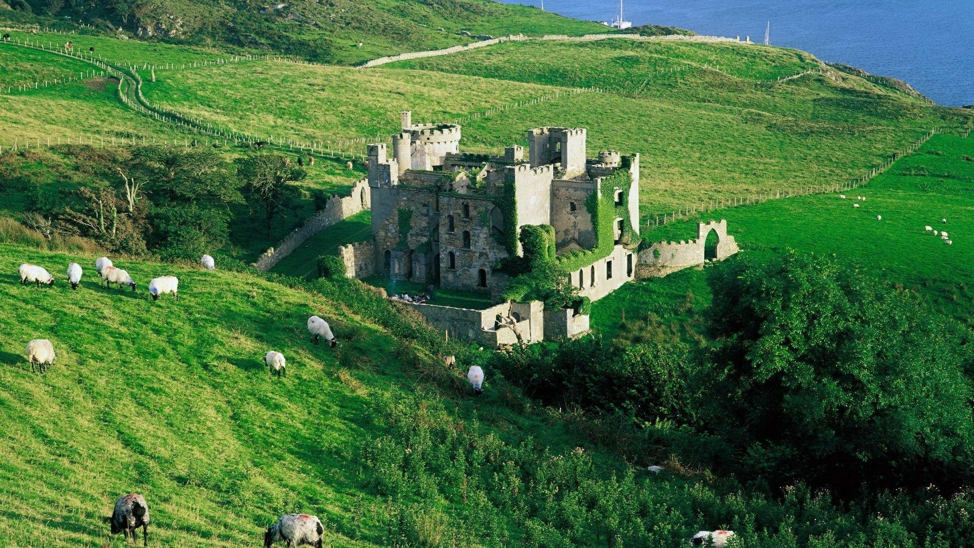 Clifden Castle, Irland, Reisen, Natur, Architektur, 1920x1080 Full HD Desktop