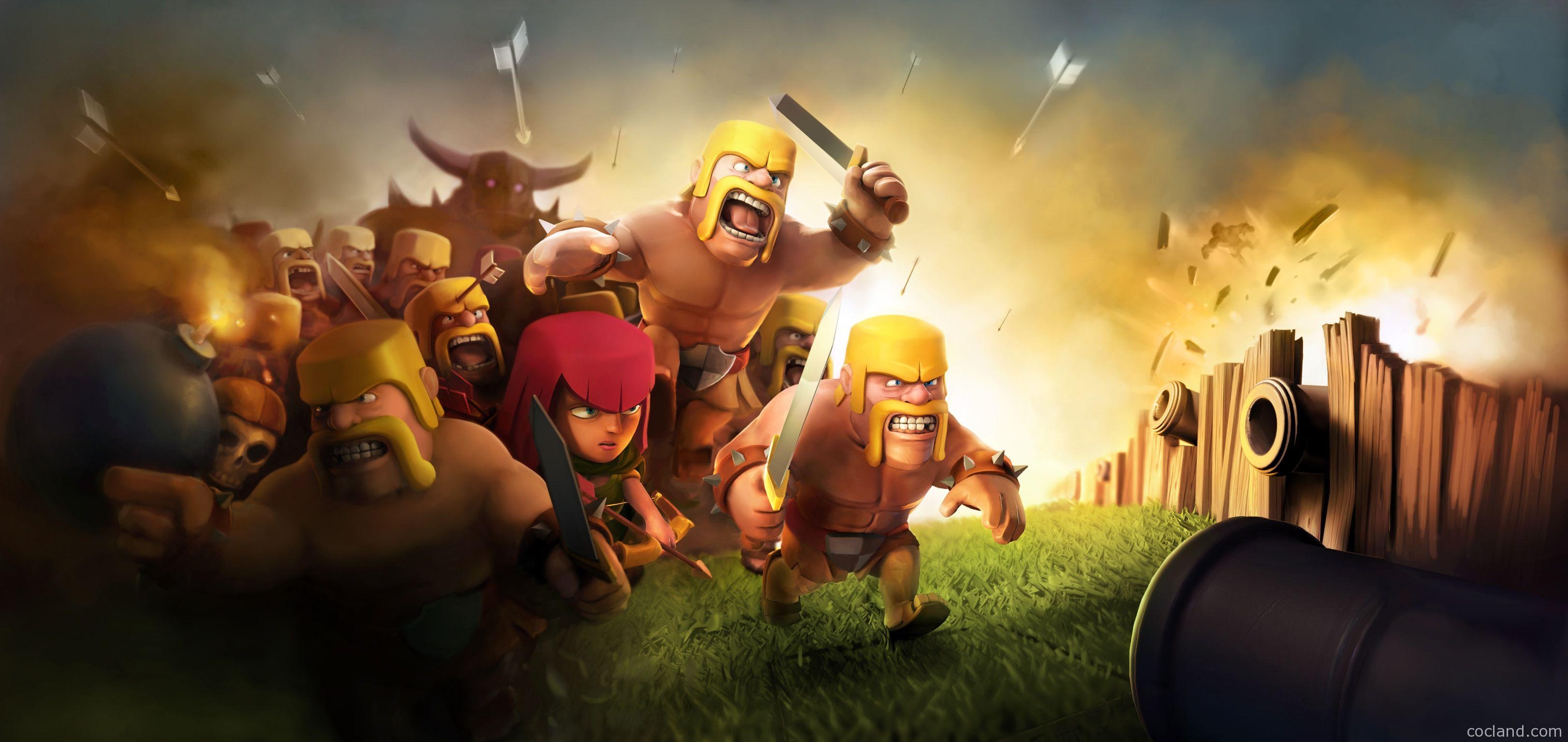 Clash of Clans, Gaming, Hintergrundbild, Spiel, Hd, 3250x1540 Dual Screen Desktop