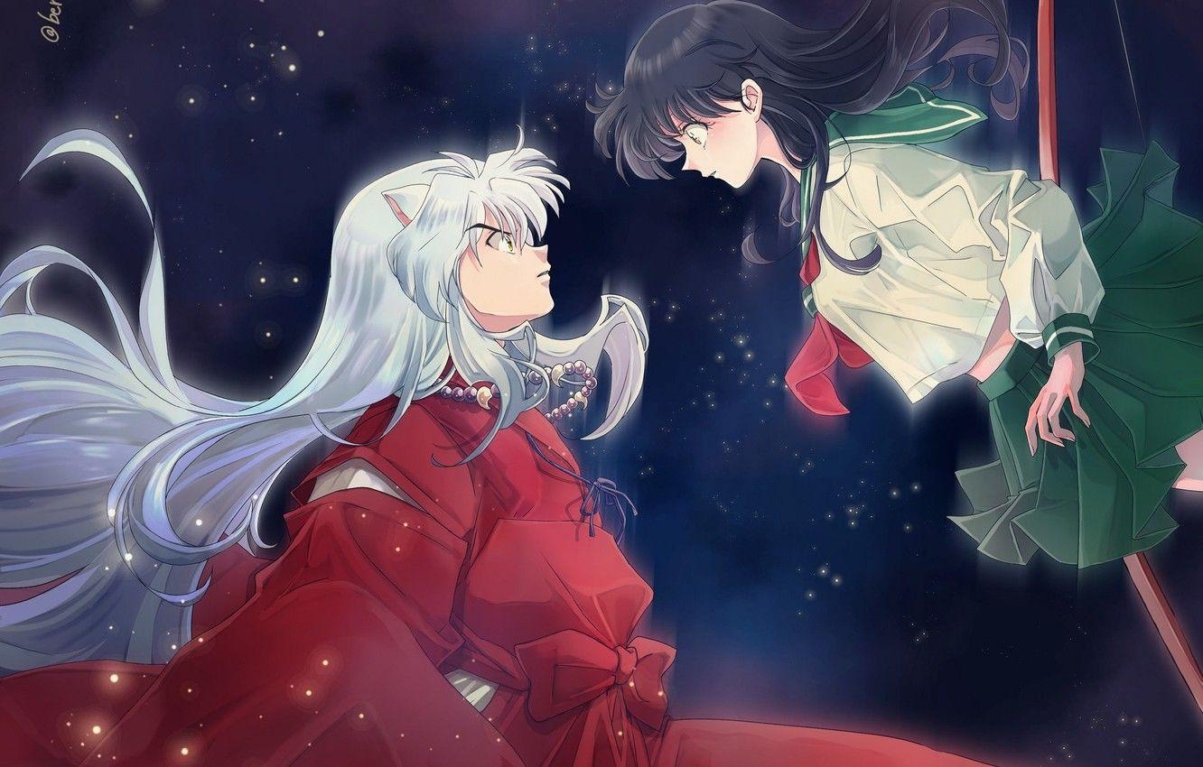 Inuyasha, Kagome, Liebe, Anime, Desktop, 1340x850 HD Desktop