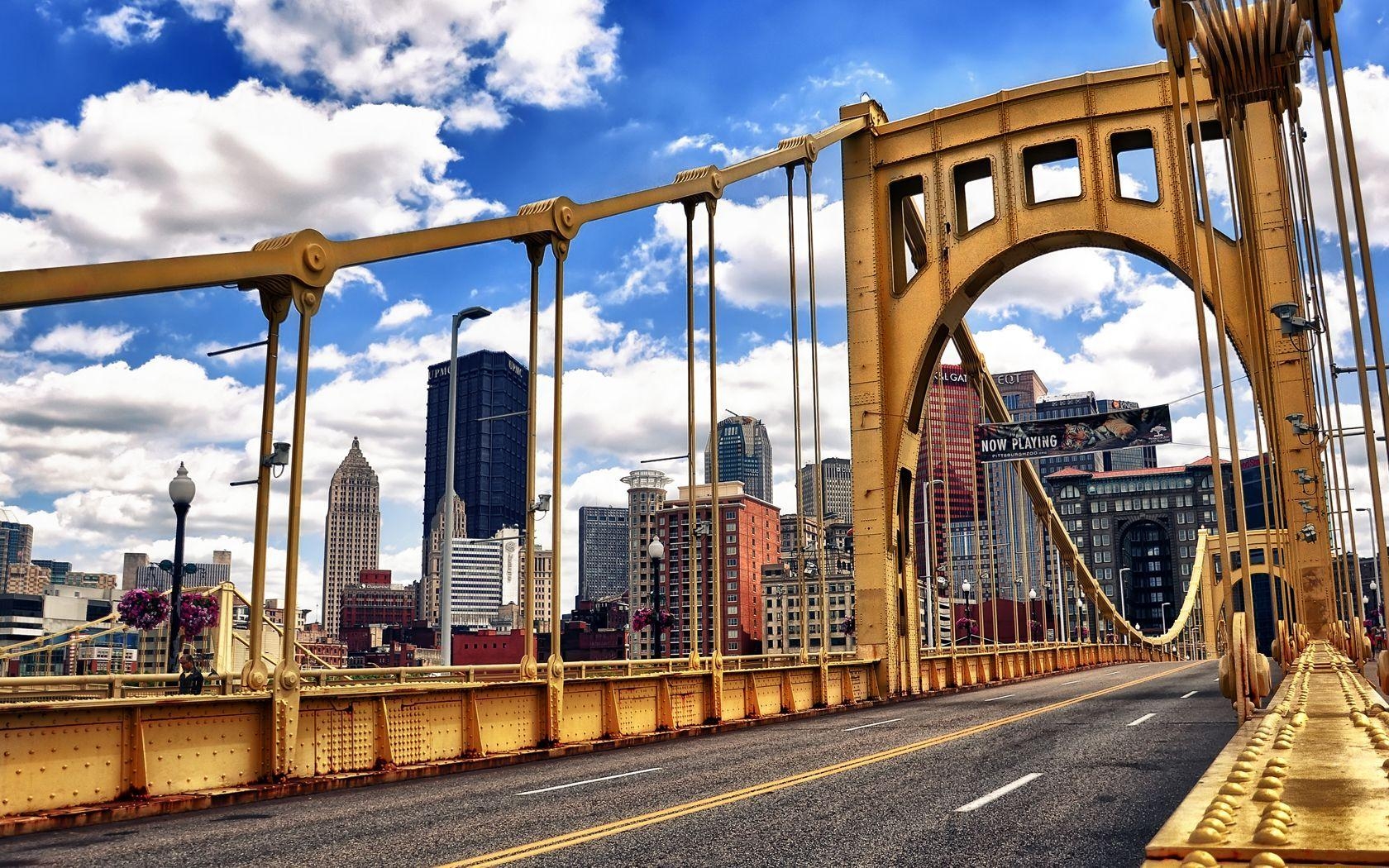 Pittsburgh, Clemente Bridge, PNC Park, iPhone, Reise, 1680x1050 HD Desktop