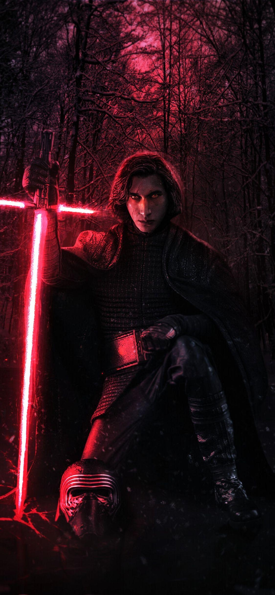 Adam Driver, Kylo Ren, Star Wars, iPhone XS, Film, 1130x2440 HD Handy