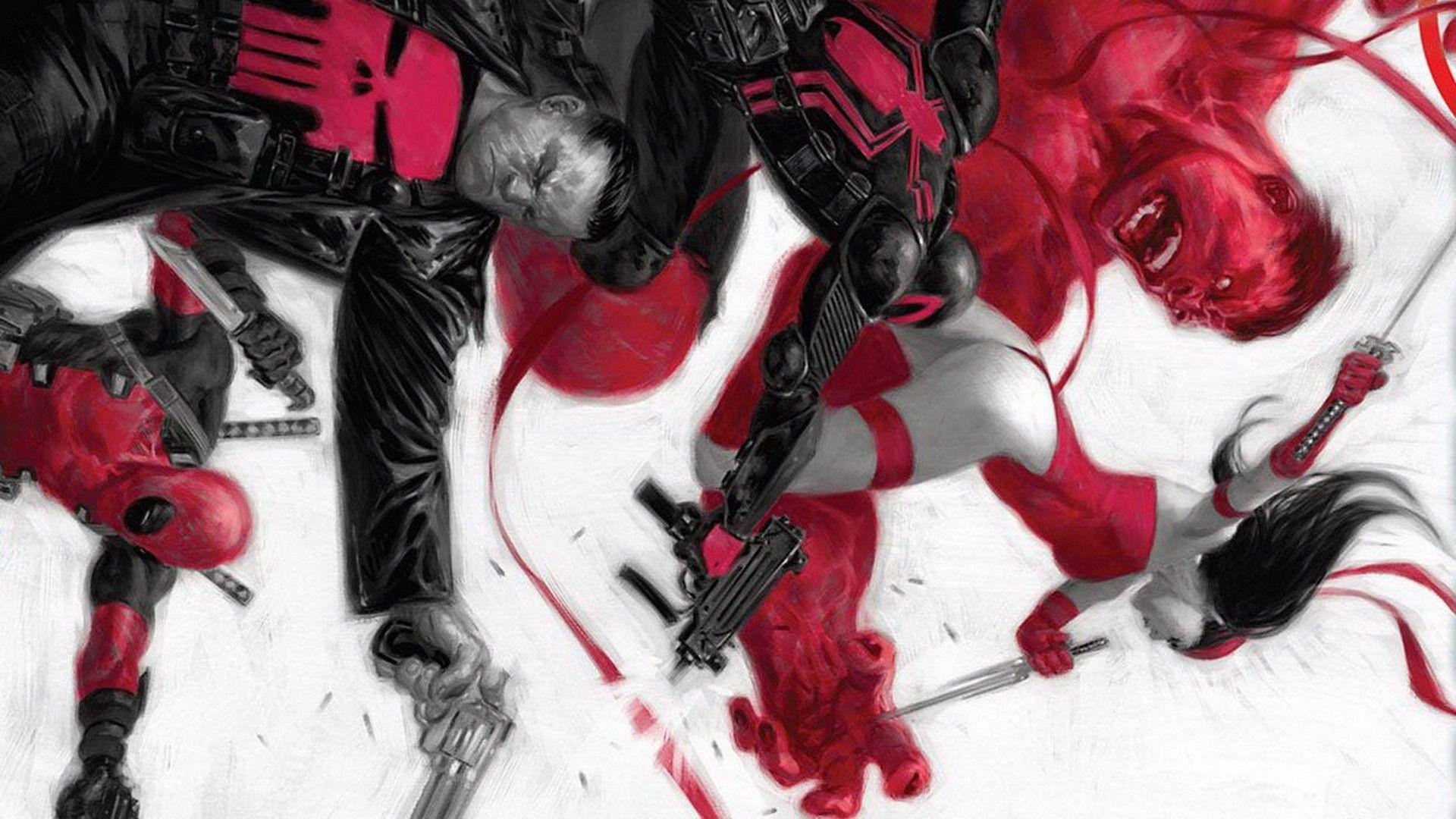 Elektra, Venom, Deadpool, Comics, Kostenlose, 1920x1080 Full HD Desktop