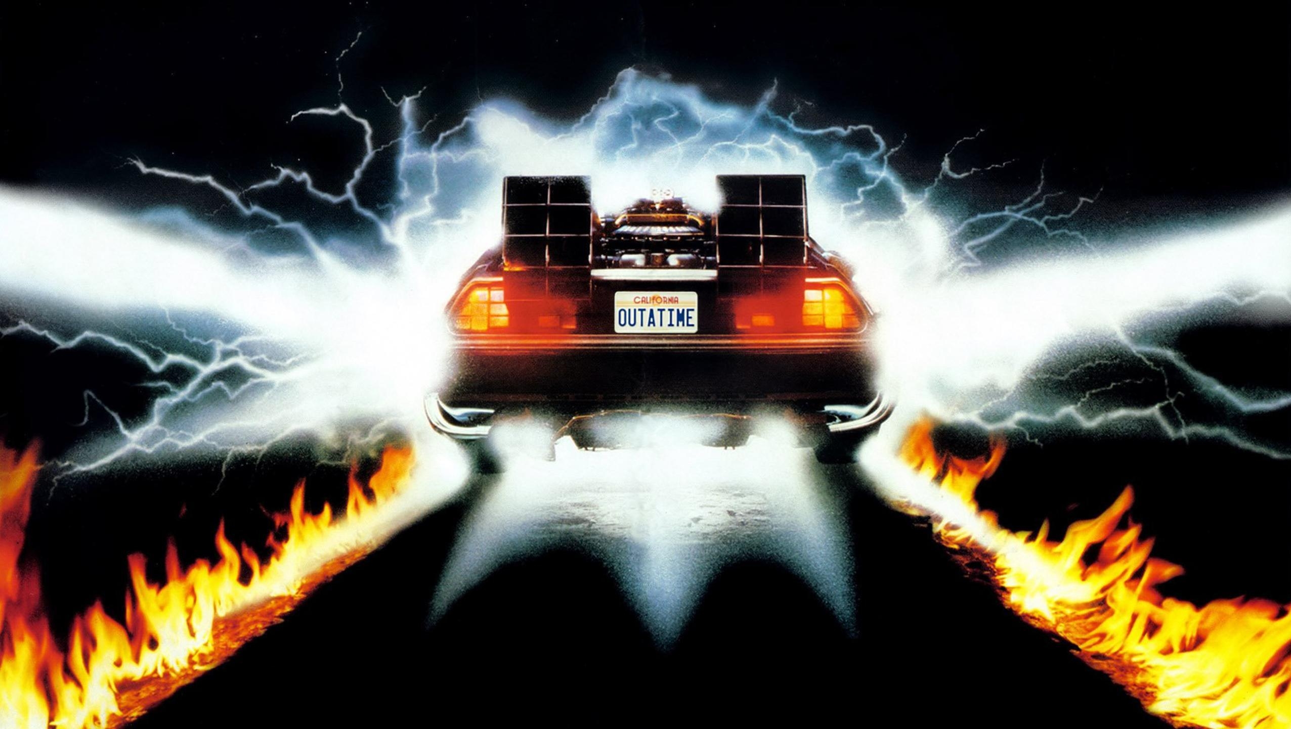 Zurück in die Zukunft, Film, 1985, DeLorean, Hintergrund, 2560x1450 HD Desktop