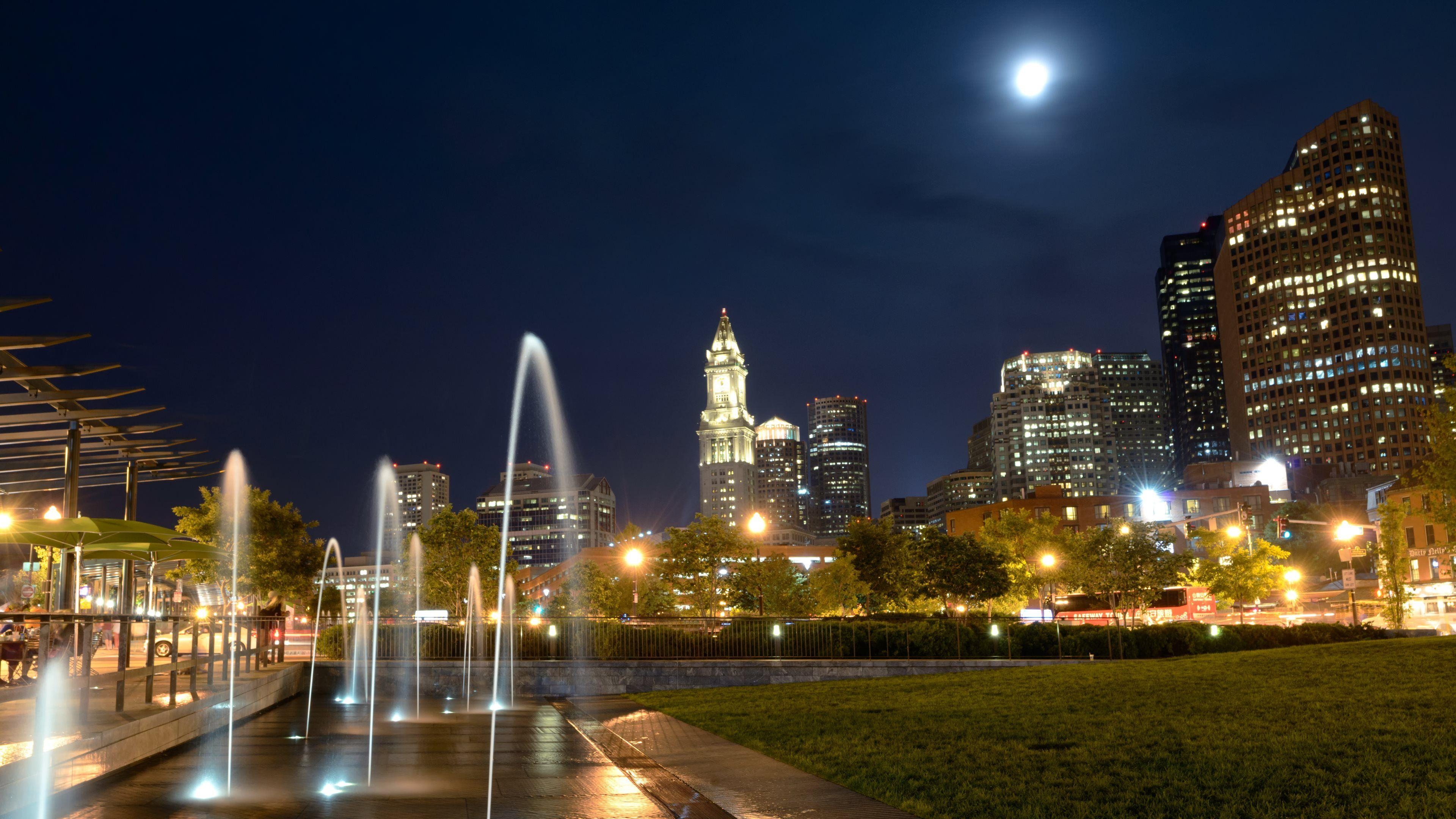 Boston Skyline, HD, Panorama, Stadt, Reisen, 3840x2160 4K Desktop