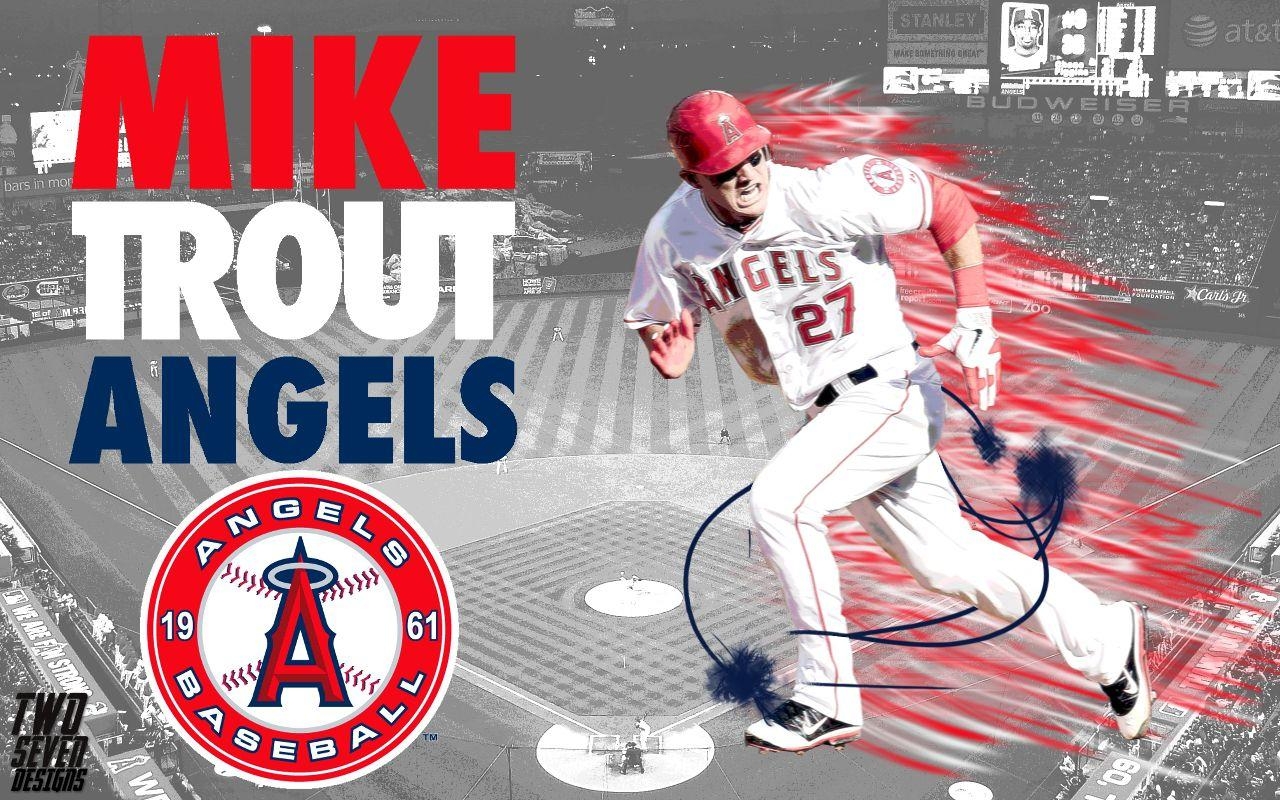 Mike Trout, Sport, Baseball, Los Angeles Angels, Hintergrund, 1280x800 HD Desktop