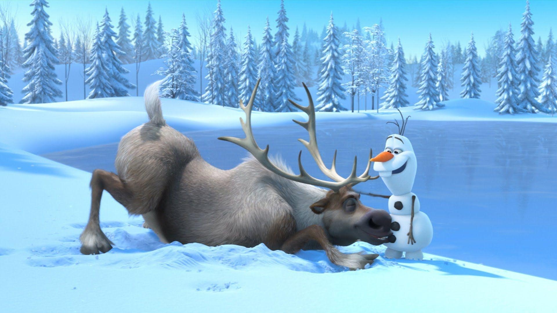 Olaf, Frozen, Zeichentrick, Disney, Eiskönigin, 1920x1080 Full HD Desktop