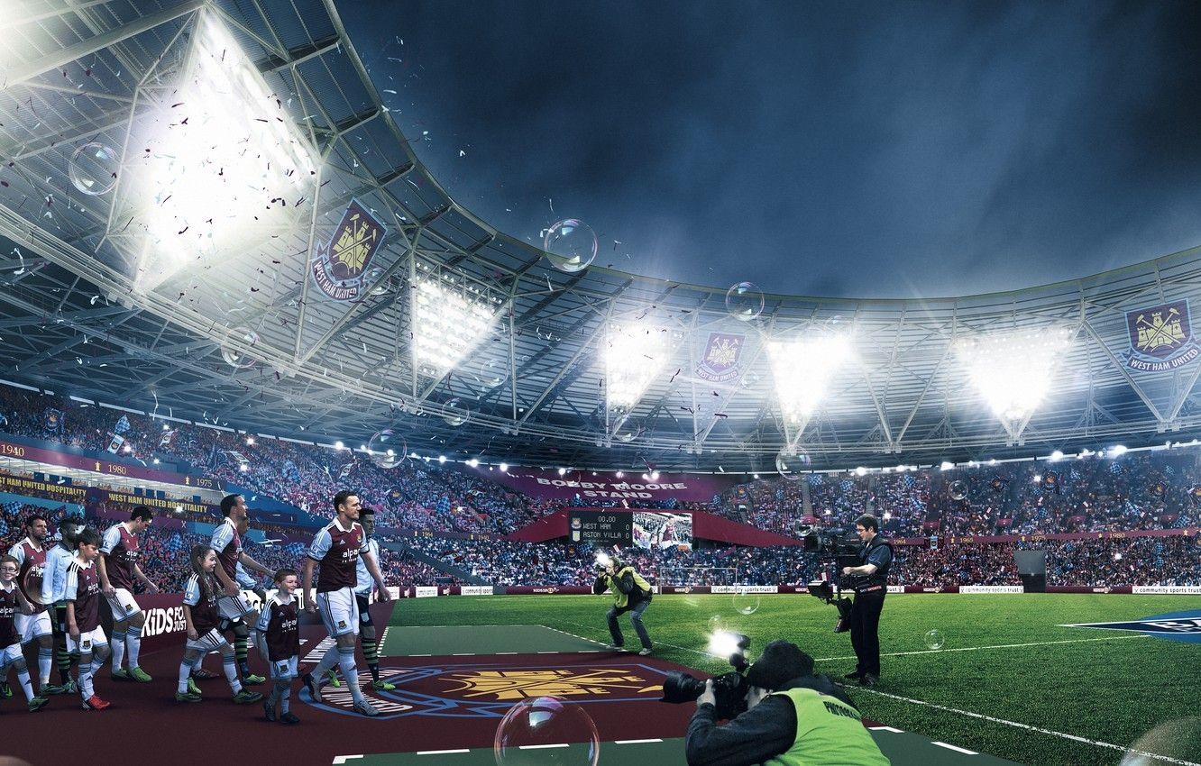 Sportstadion, Fußball, Spieler, West, Arena, 1340x850 HD Desktop