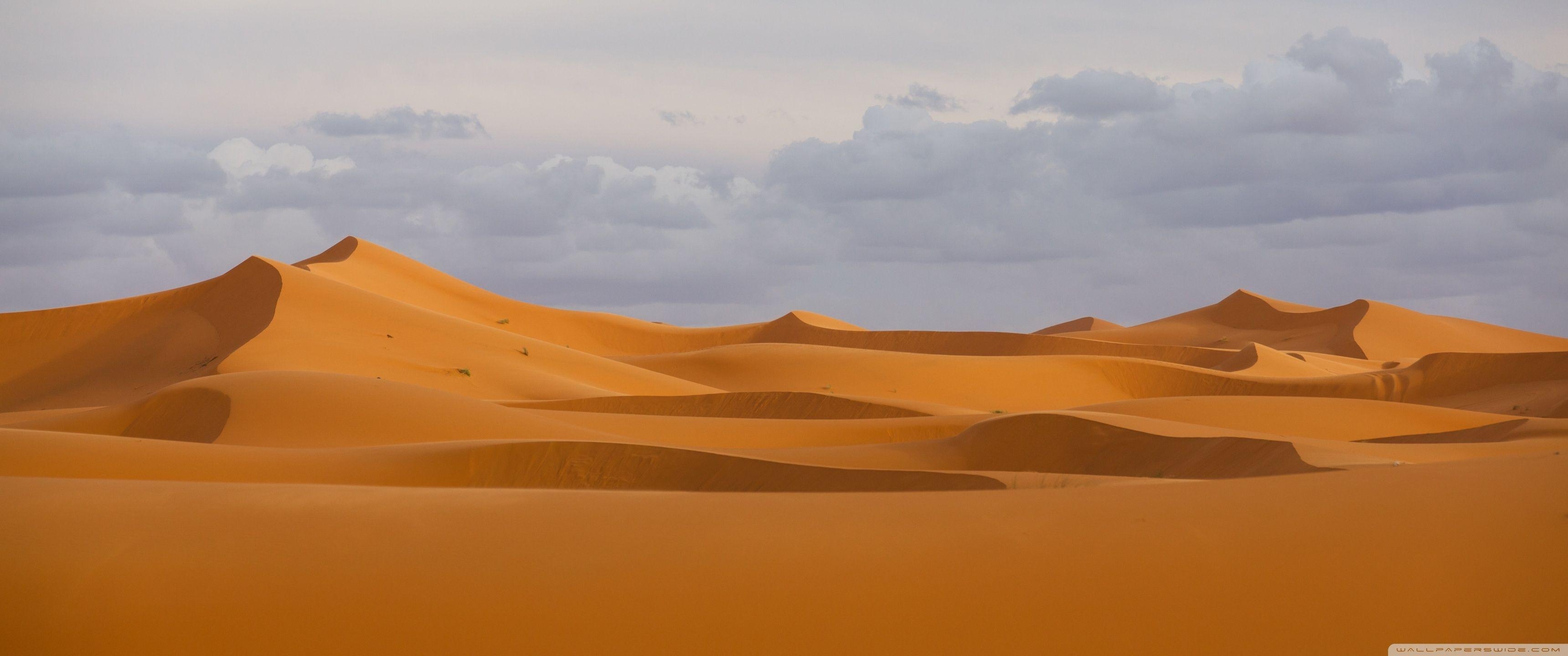 Sahara, Wüste, Natur, 4K, Landschaft, 3440x1440 Dual Screen Desktop