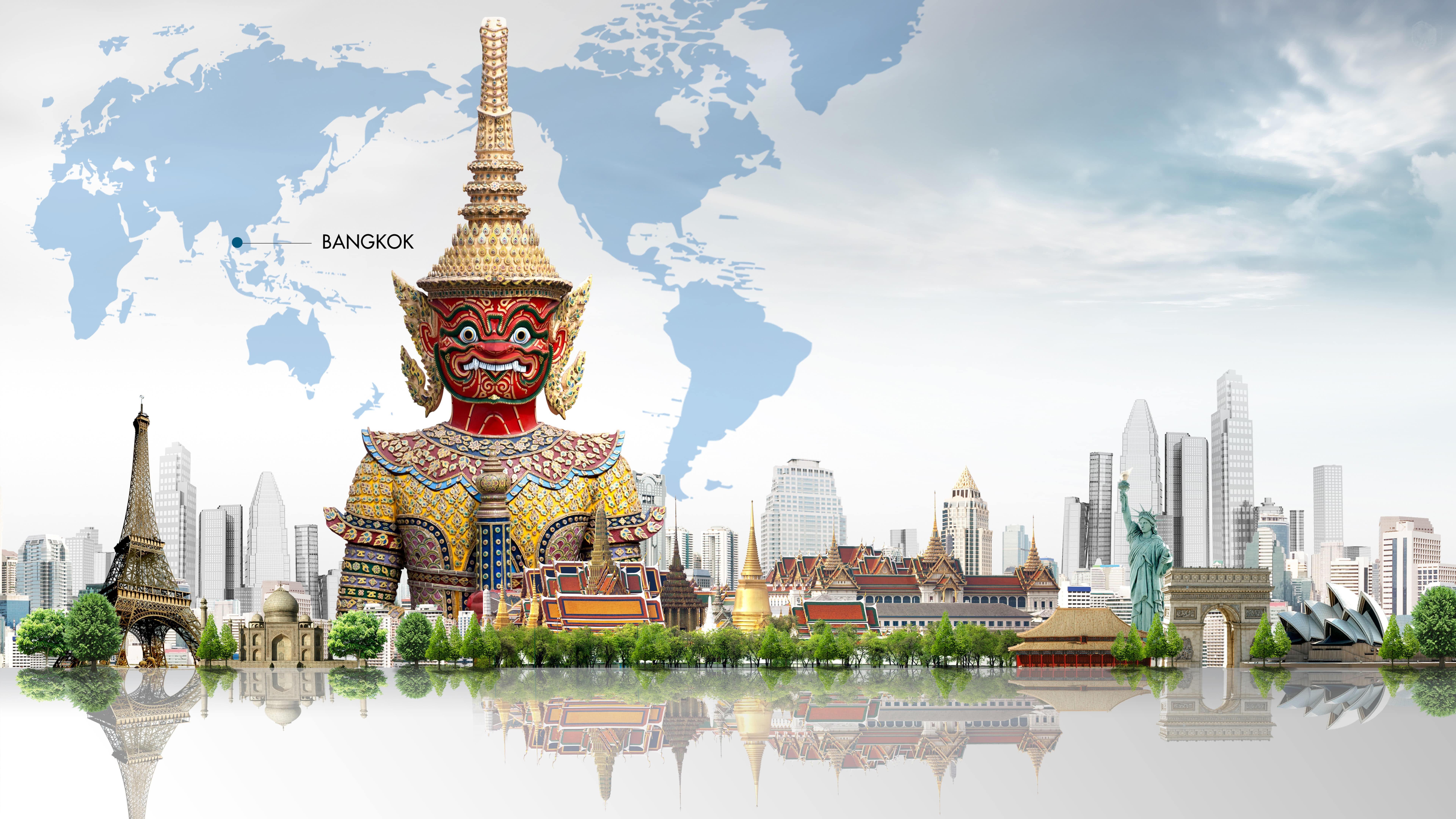 Bangkok UHD, 8K Thailand, Metropole, Asien, Reise, 7680x4320 4K Desktop