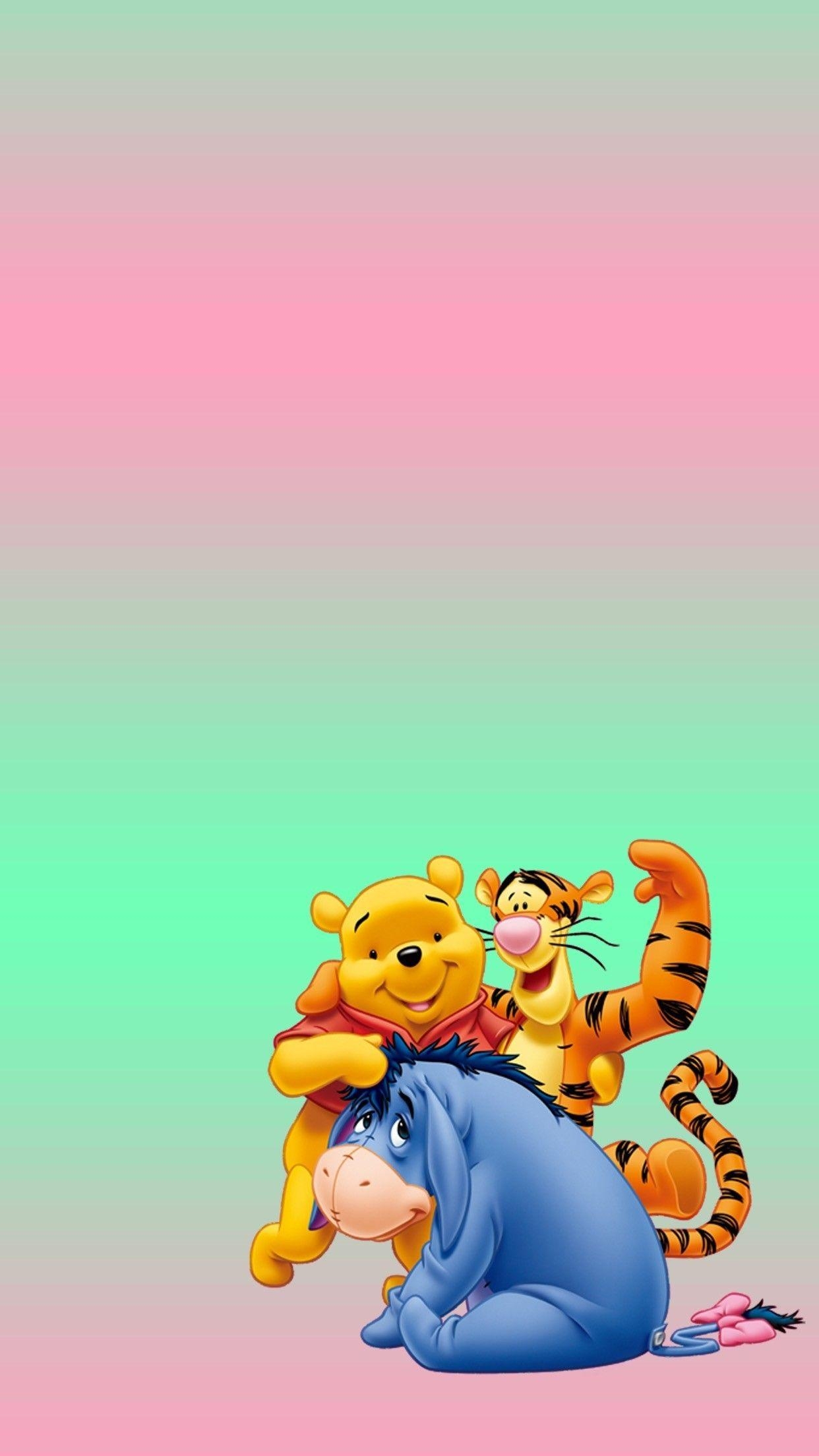 Winnie Puuh, Weihnachten, Cartoon, Disney, Hintergrund, 1250x2210 HD Handy