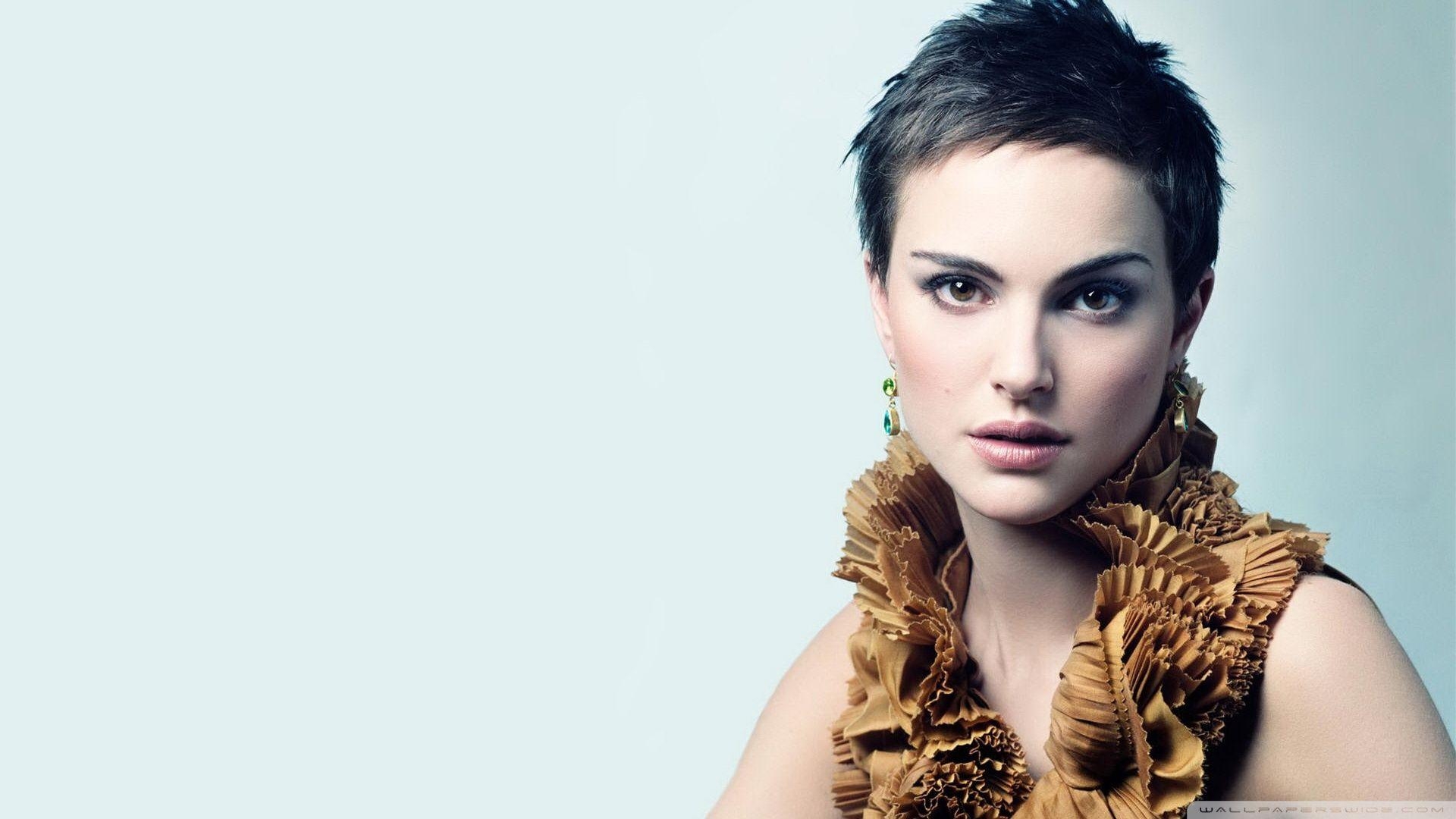 Natalie Portman, Kurze Haare, 4K Bild, Schauspielerin, Hintergrund, 1920x1080 Full HD Desktop