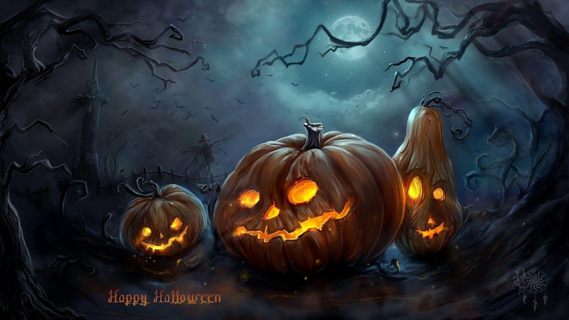 Halloween, Gruselig, Widescreen, Kürbis, Freude, 1920x1080 Full HD Desktop