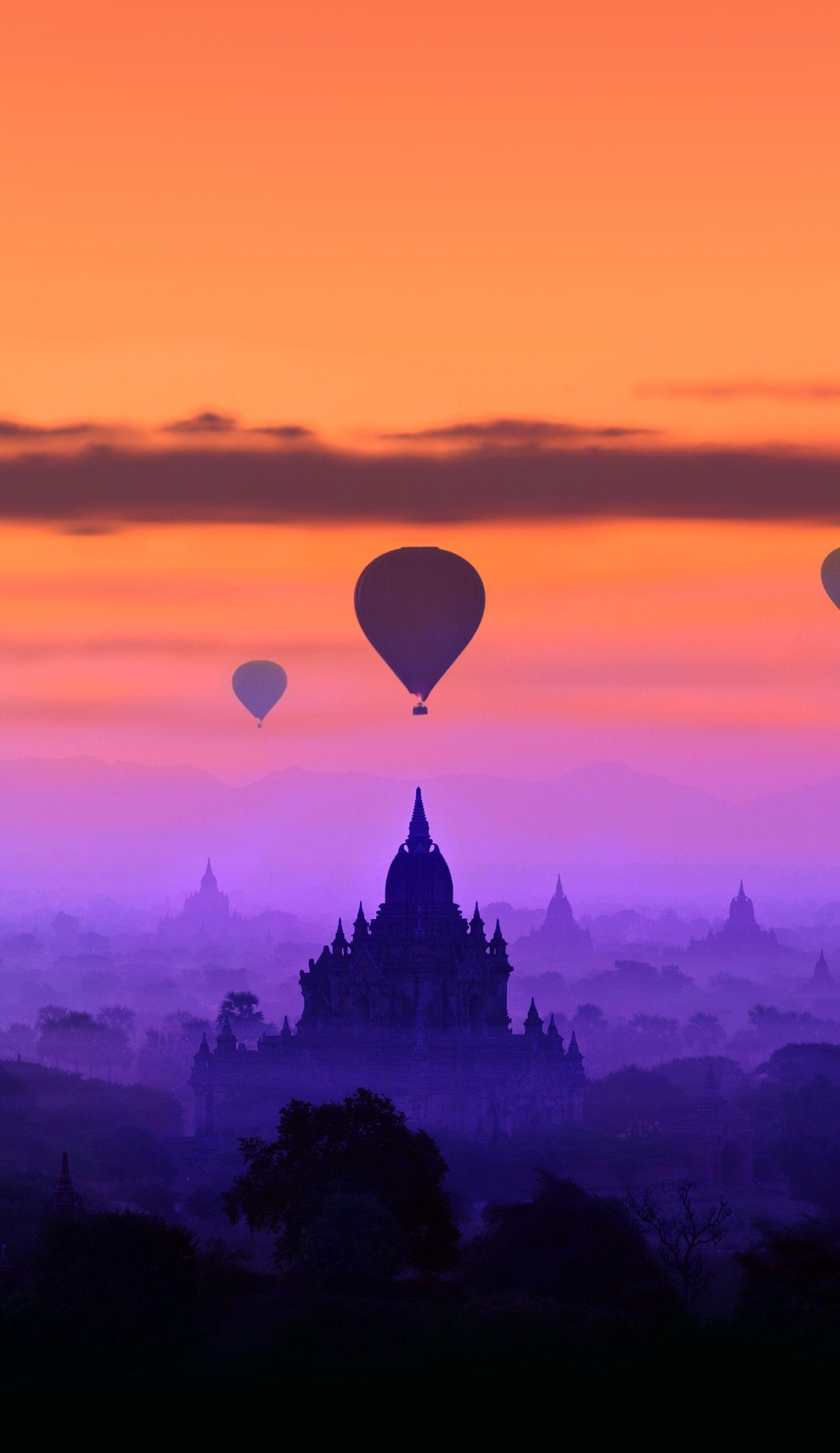 Bagan, Mobiles Wallpaper, Myanmar, Reisen, Hintergrund, 1500x2600 HD Handy