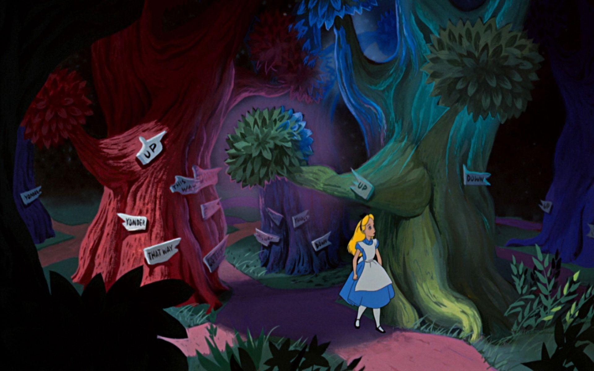 Alice im Wunderland, bewegendes, Wallpaper, Cartoon, Animation, 1920x1200 HD Desktop