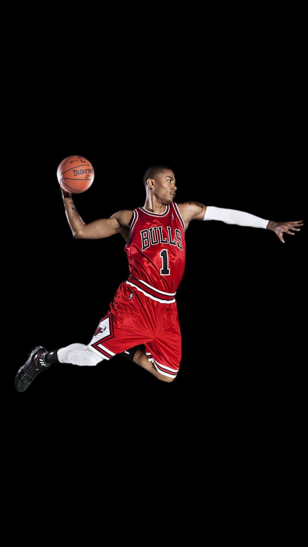 Chicago Bulls, Derrick Rose, iPhone, Kostenlos, Download, 1080x1920 Full HD Handy