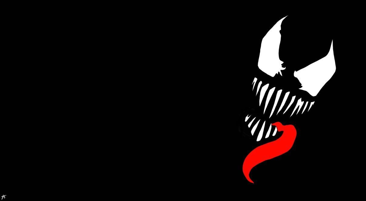 Venom, minimalistisch, Marvel, Hintergrund, Superheld, 1210x670 HD Desktop