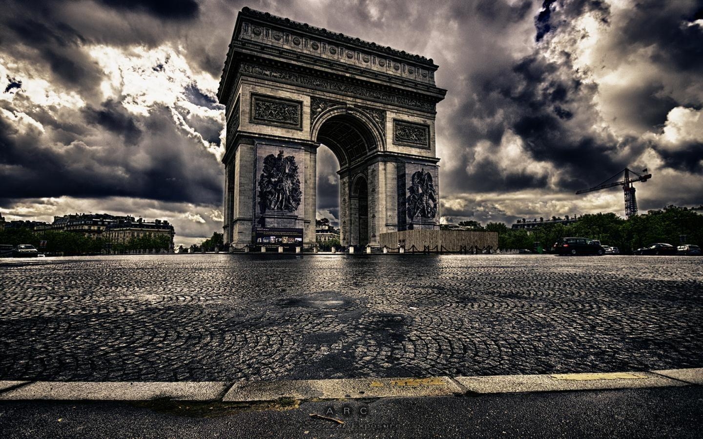 Arc de Triomphe, Atemberaubend, Android, Hintergrund, Reisen, 1440x900 HD Desktop