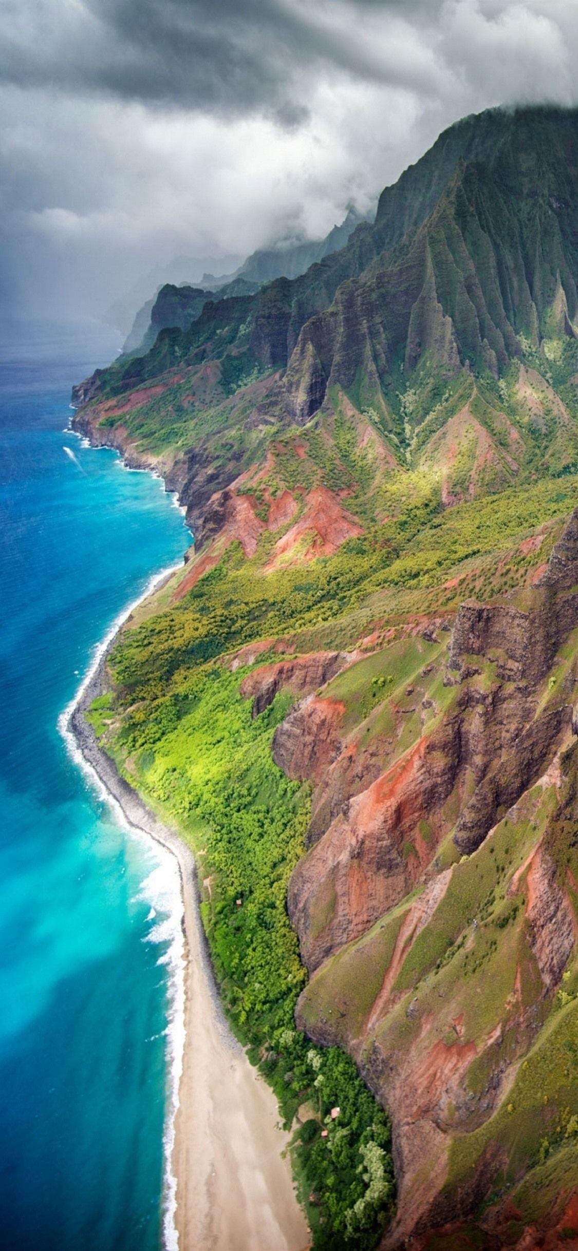 Kauai, Berge, Meer, USA, iPhone, 1130x2440 HD Handy