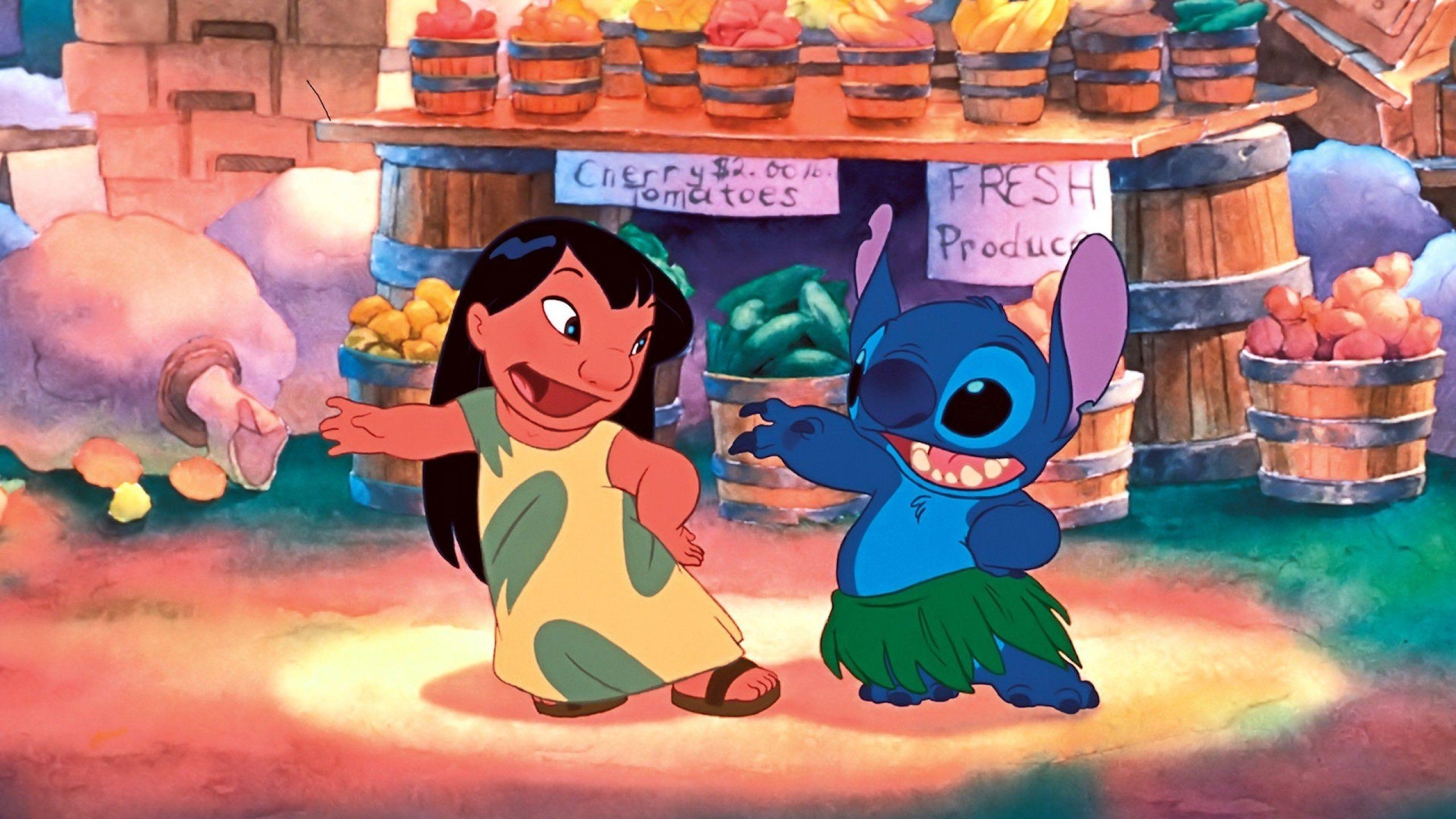 Lilo und Stitch, Desktop, Cartoon, Wallpaper, Bild, 2560x1440 HD Desktop