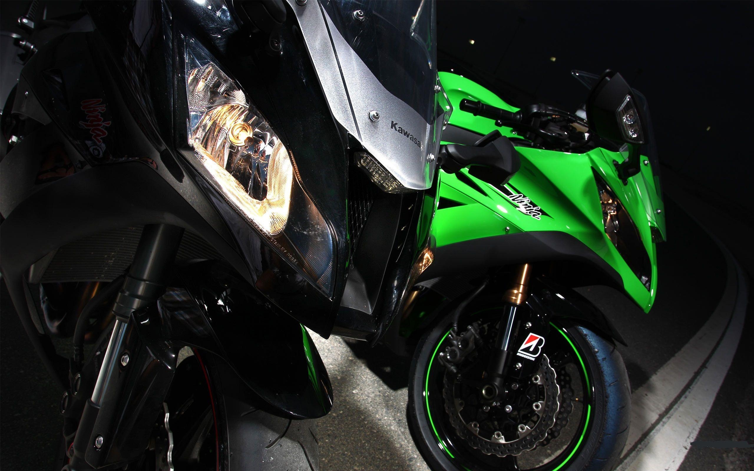 Kawasaki Ninja ZX10R, Bild, Motorrad, Sport, Grün, 2560x1600 HD Desktop