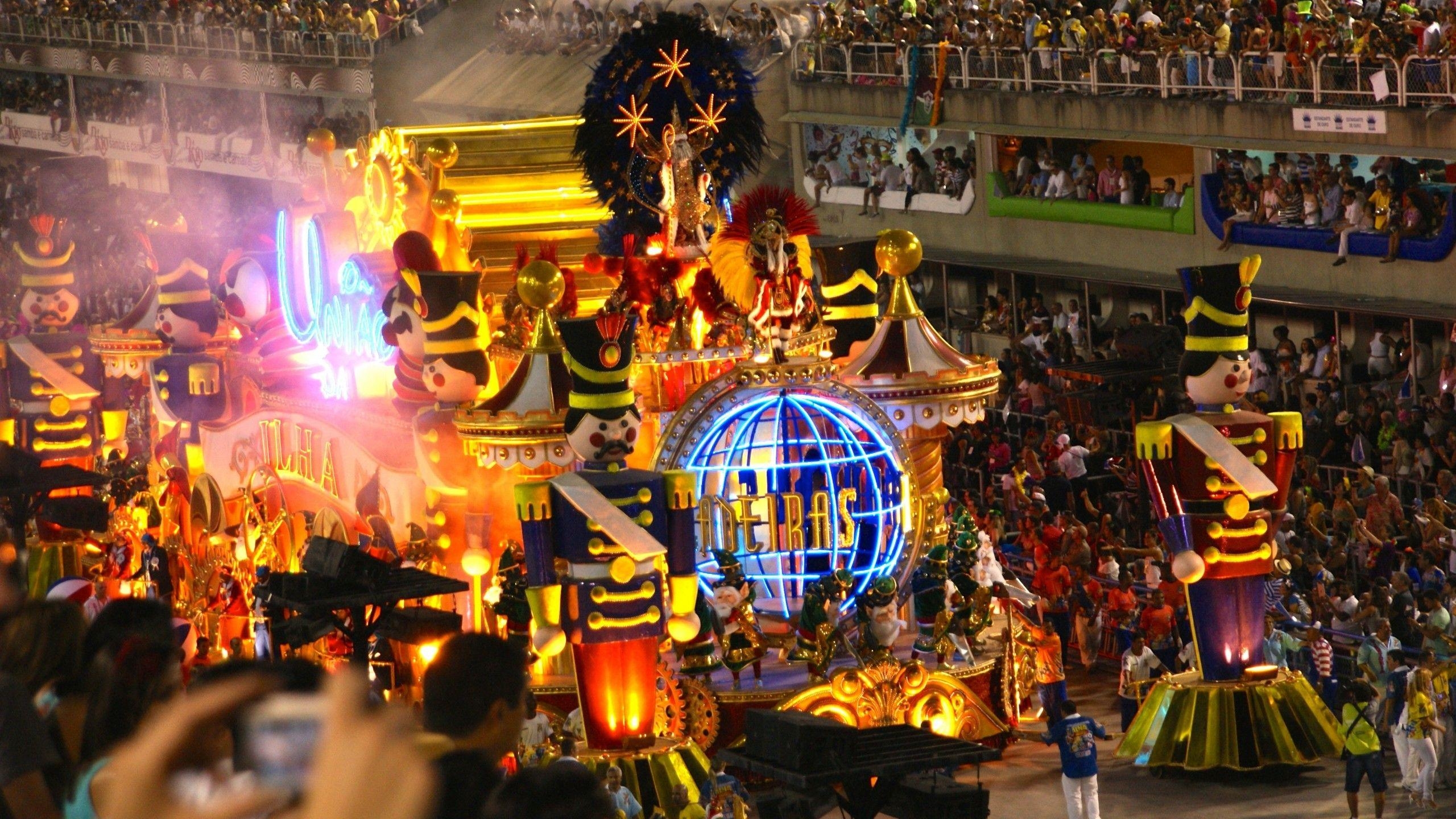 Rio Karneval, Rio de Janeiro, Brasilien, Flügel, 2560x1440 HD Desktop